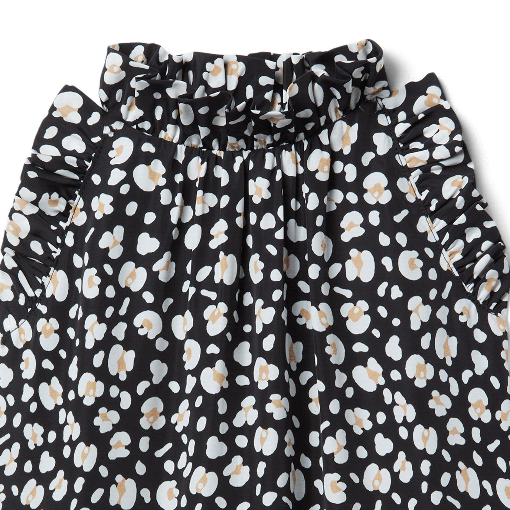 Leopard Ruffle Trim Top image number 1