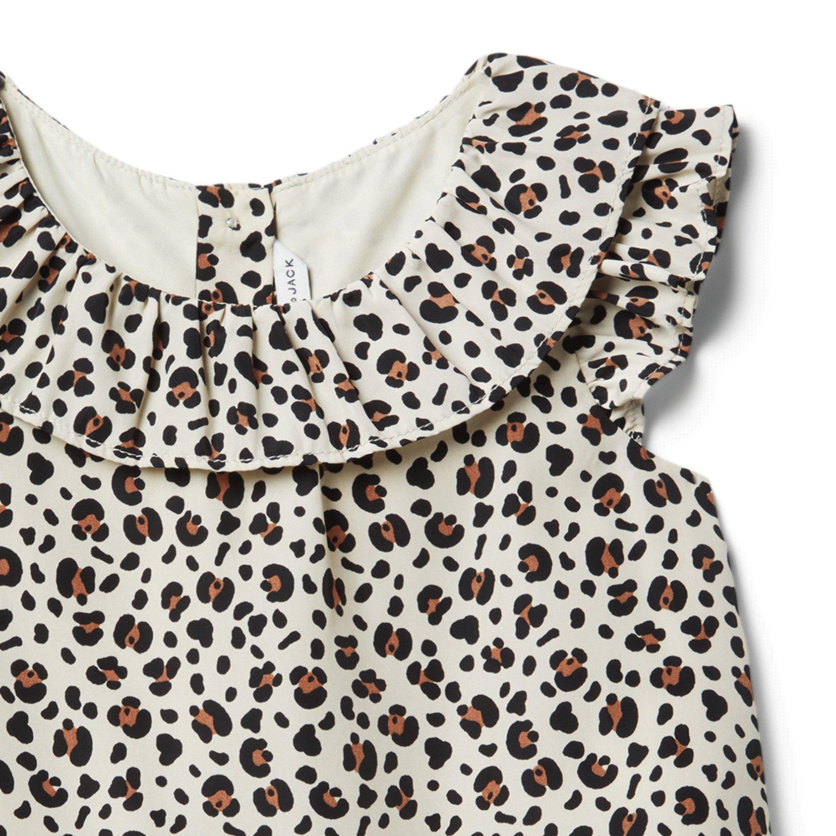 Leopard Ruffle Top  image number 1