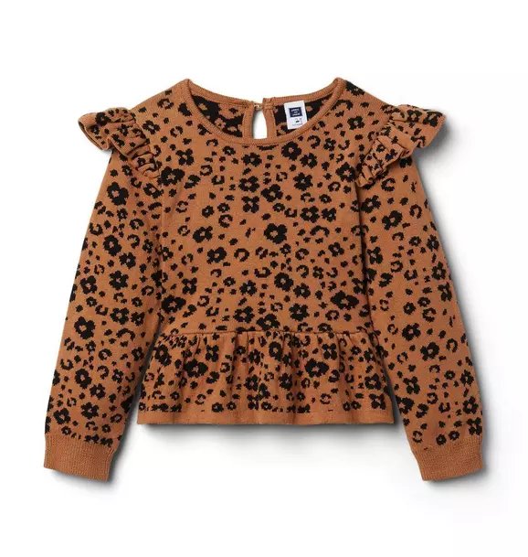 Leopard Peplum Sweater