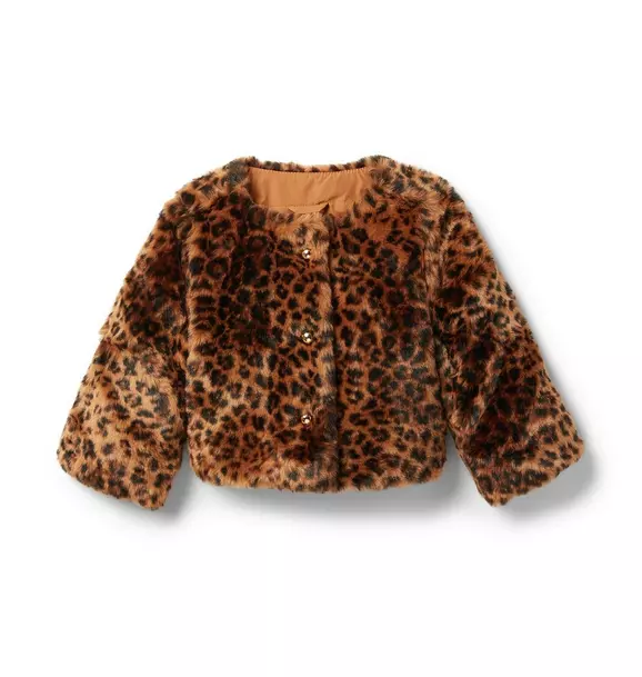 Faux Fur Leopard Jacket 