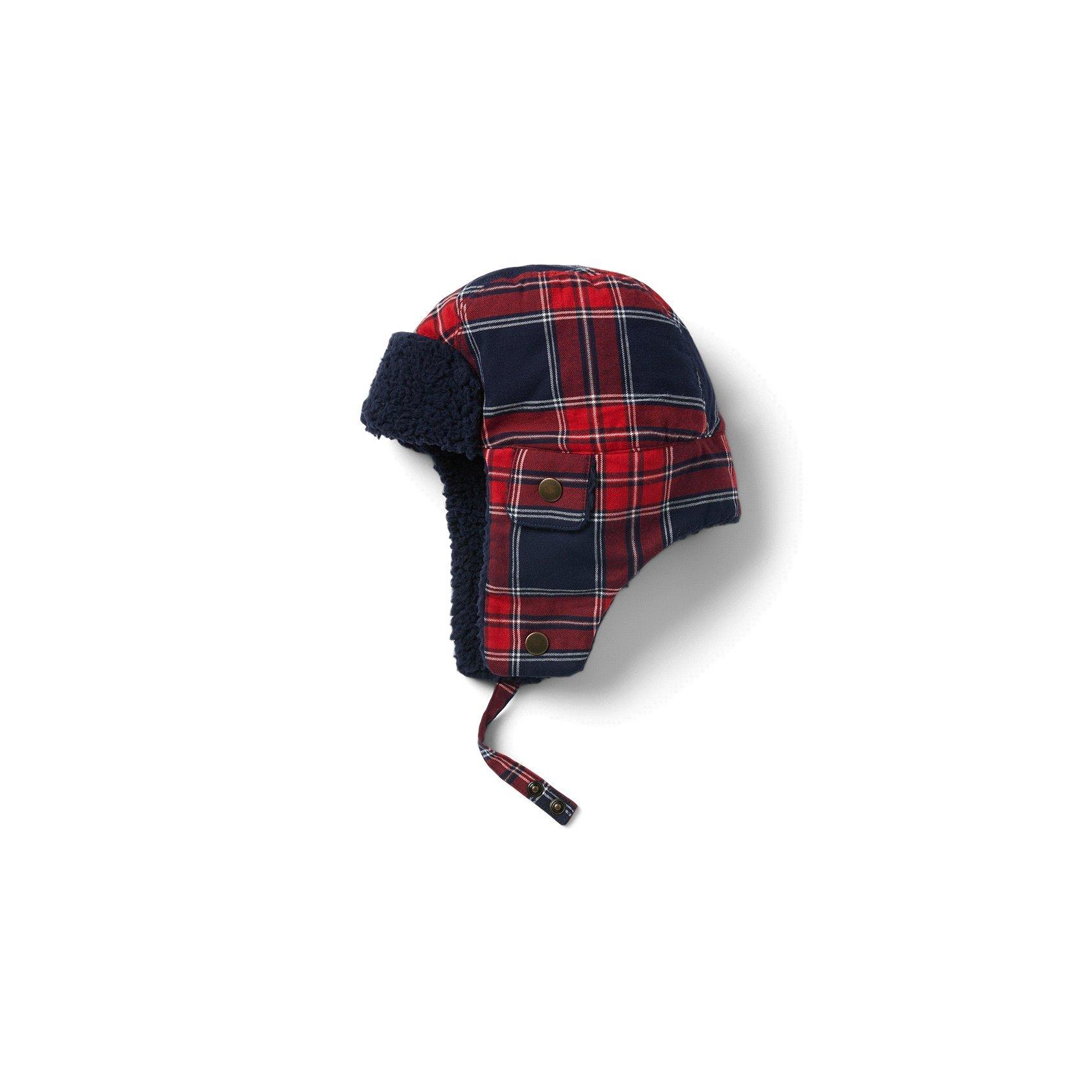 Plaid Sherpa-Lined Trapper Hat