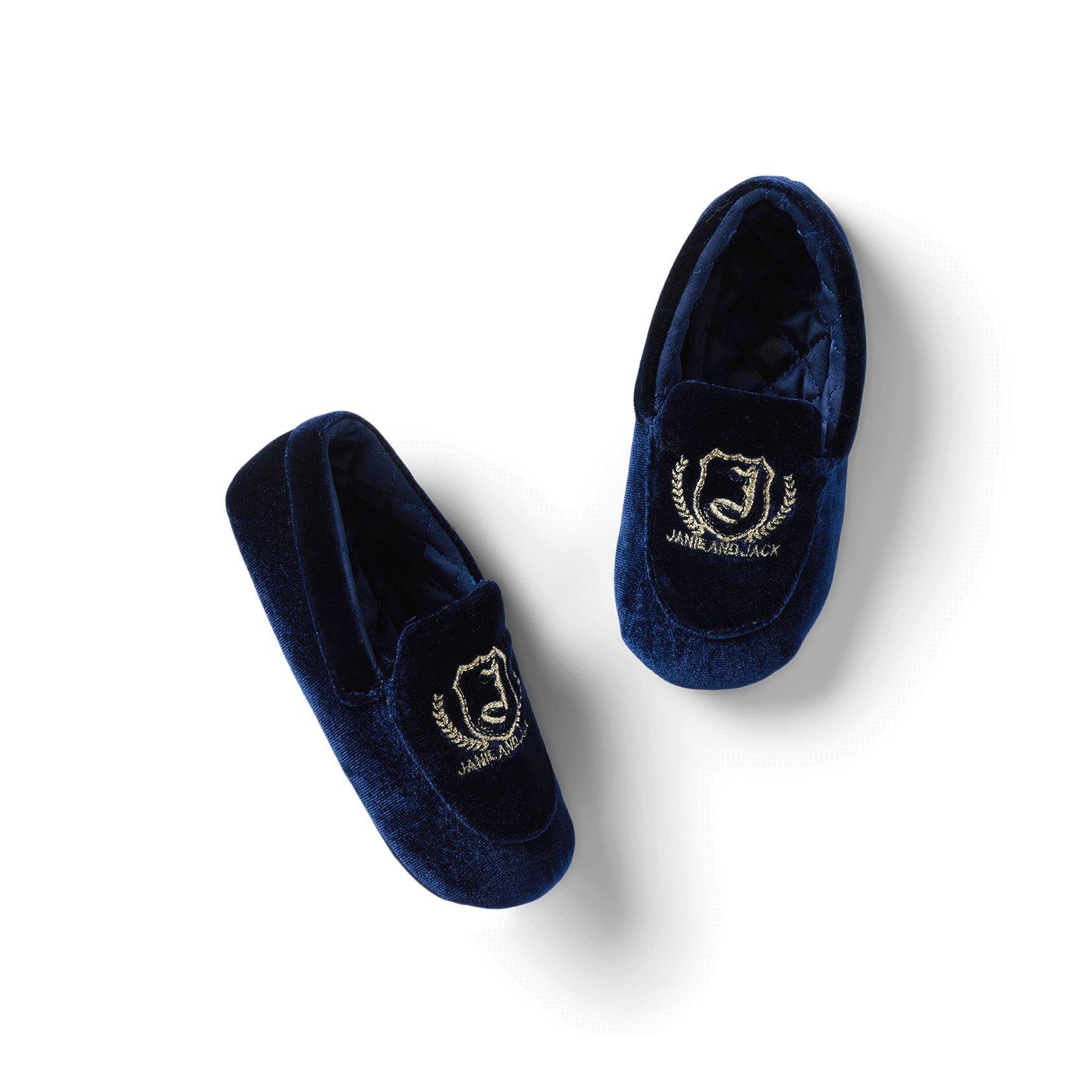 Embroidered Velvet Slipper image number 0