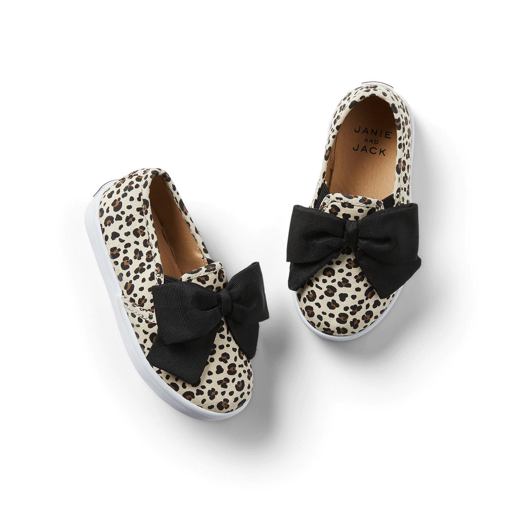 Leopard Bow Slip-On Sneaker 