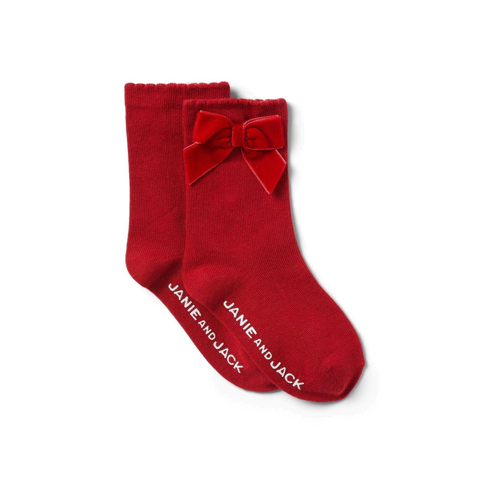 Velvet Bow Sock image number 0