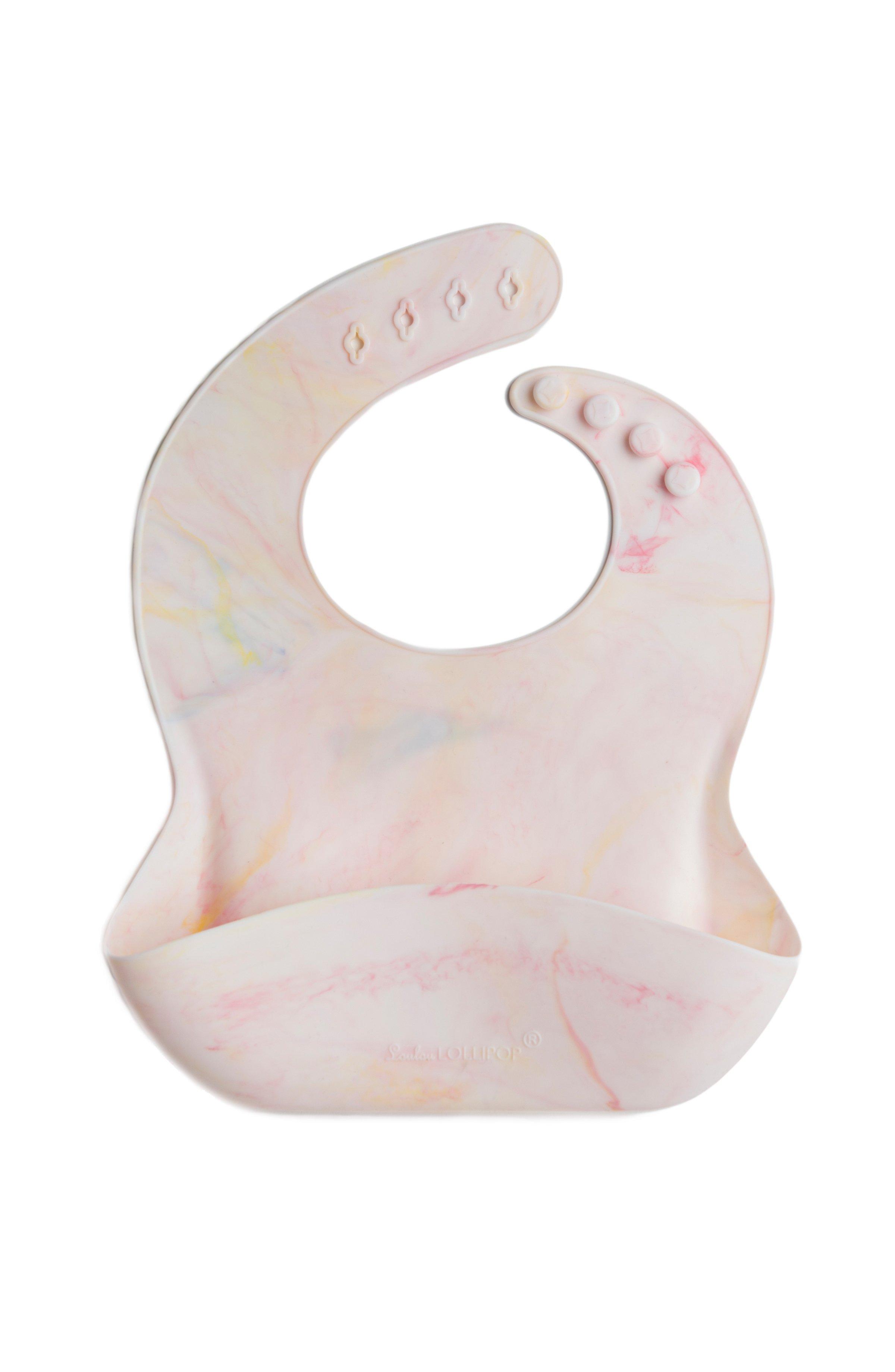 Loulou Lollipop Rainbow Tie Die Silicone Bib image number 0