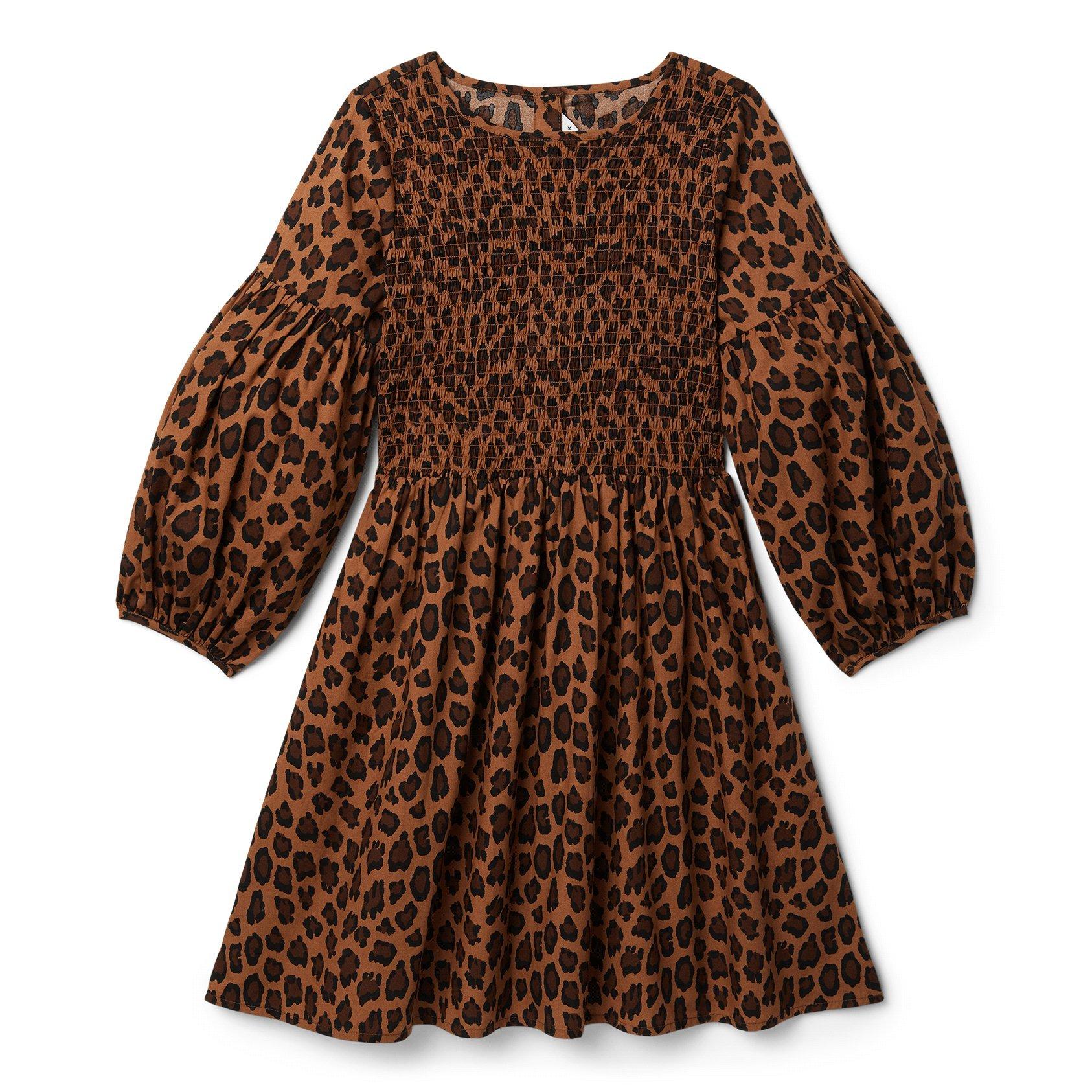 Leopard Smocked Dress image number 0