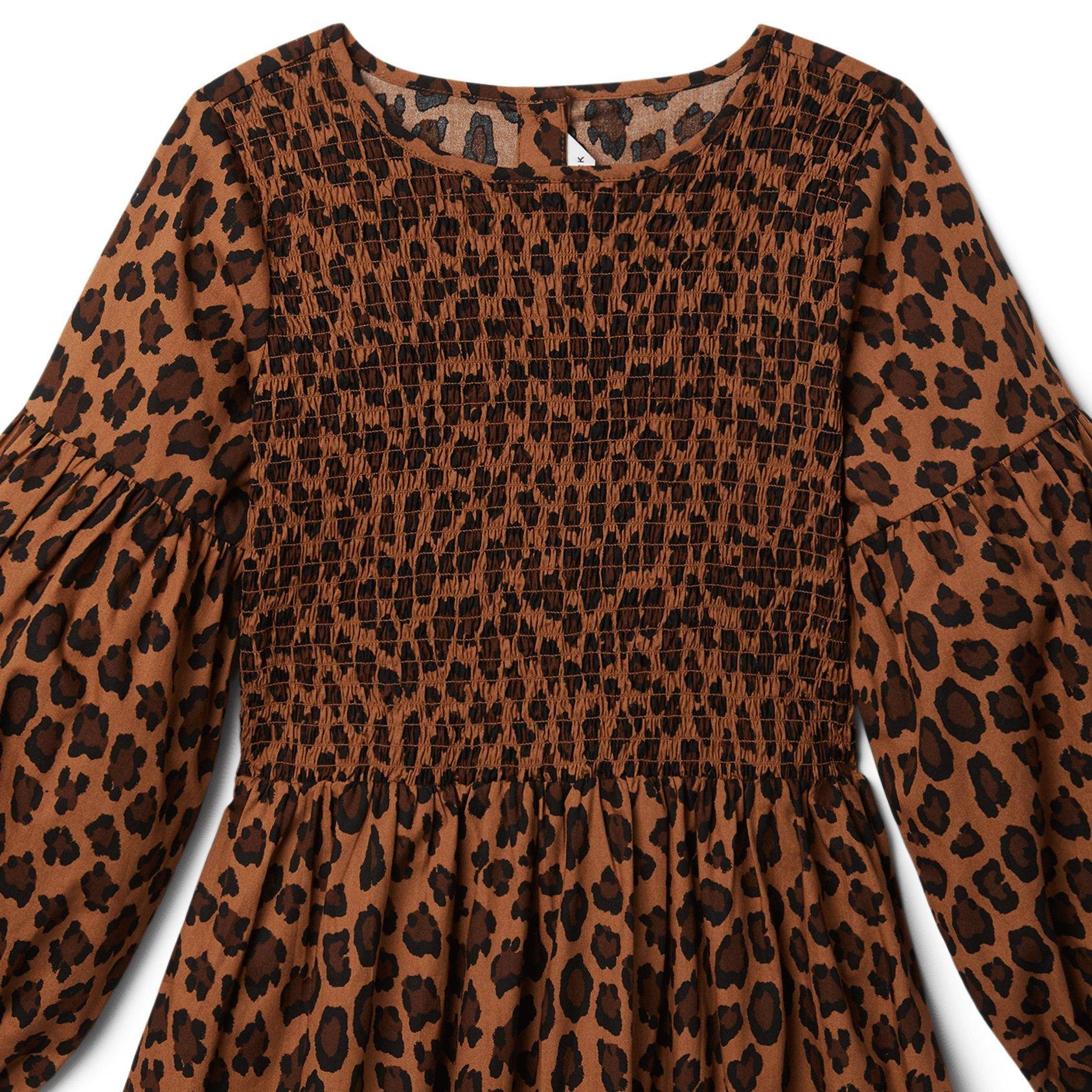 Leopard Smocked Dress image number 1