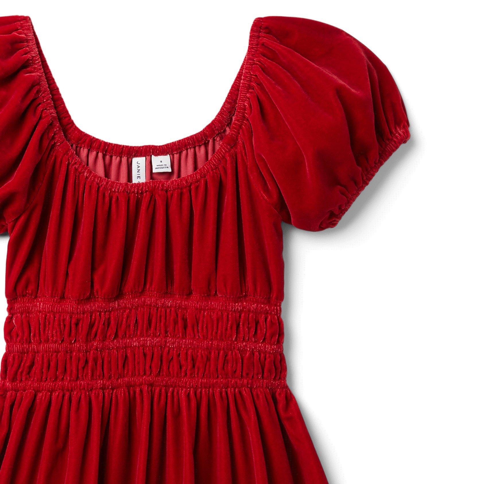 Velvet Puff Sleeve Dress image number 1