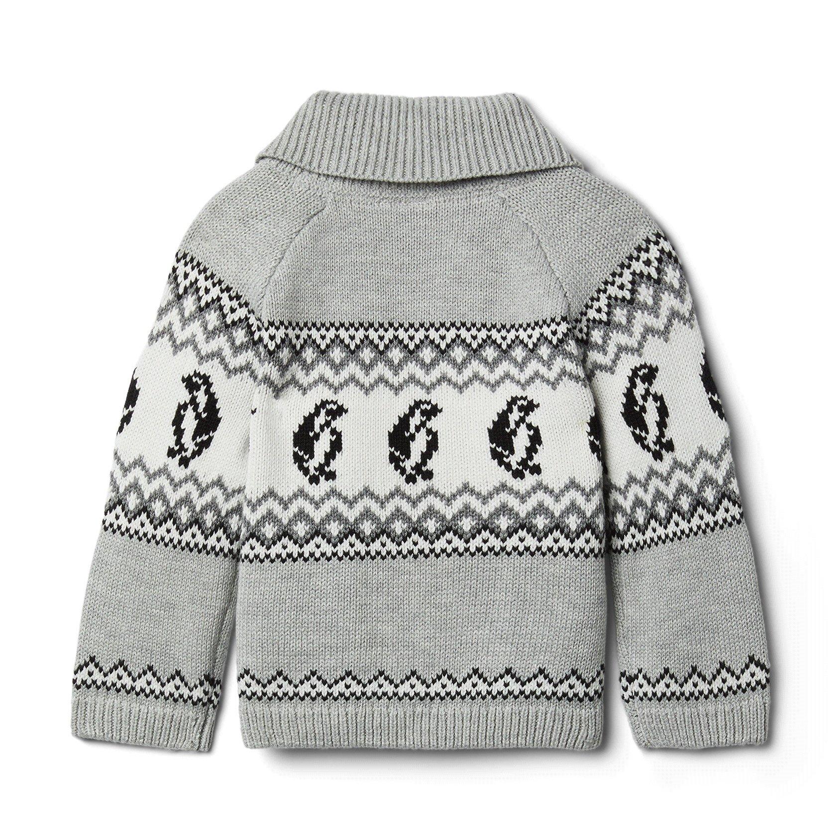 Baby Penguin Fair Isle Shawl Cardigan image number 2