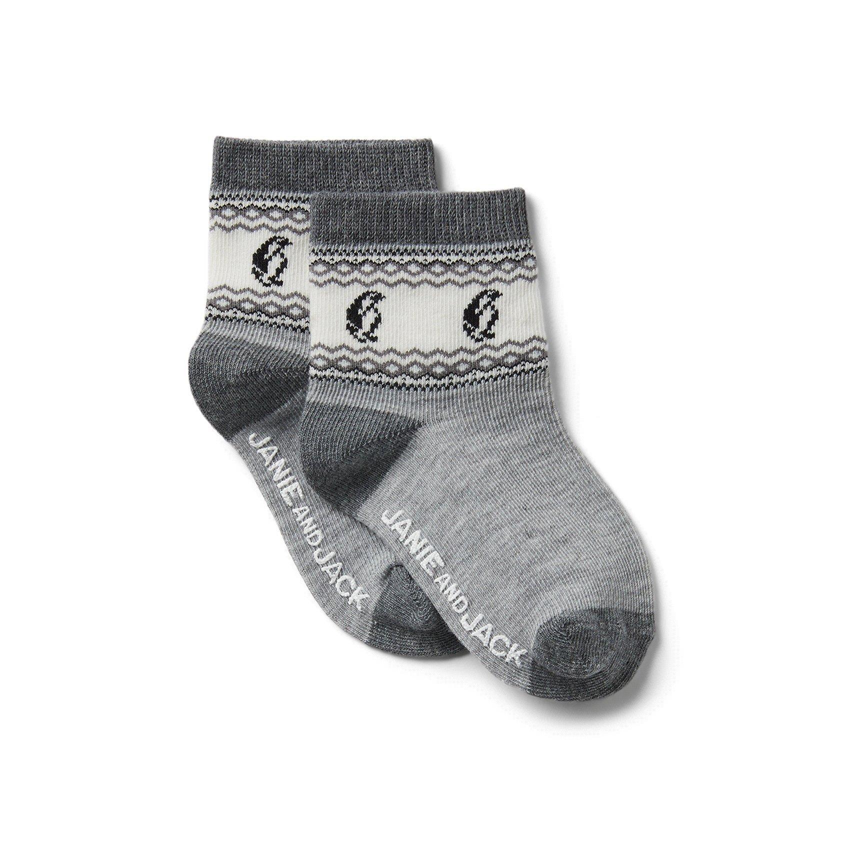 Baby Penguin Fair Isle Sock