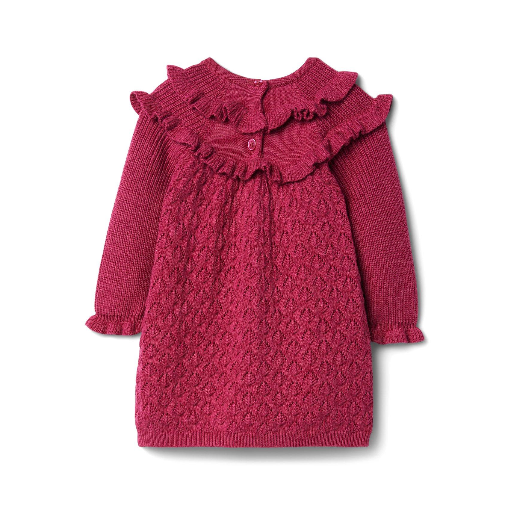 Baby Ruffle Pointelle Sweater Dress image number 1