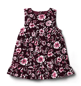 Baby Floral Corduroy Jumper Dress
