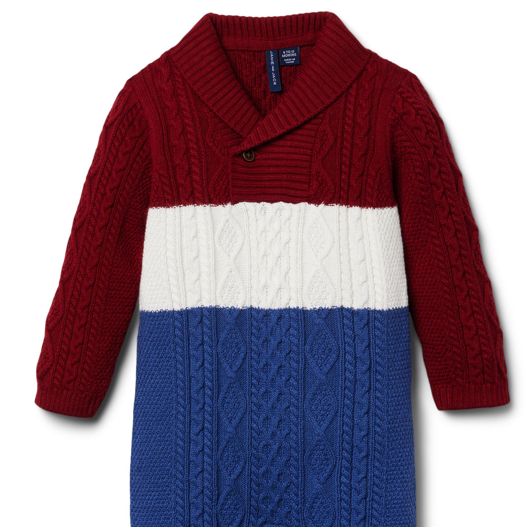 Baby Shawl Collar Colorblocked 1-Piece image number 1