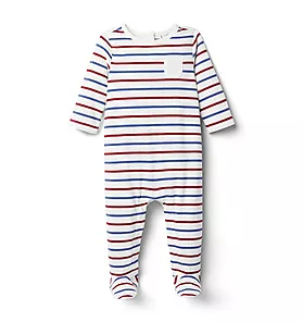 Baby Striped Footed 1-Piece