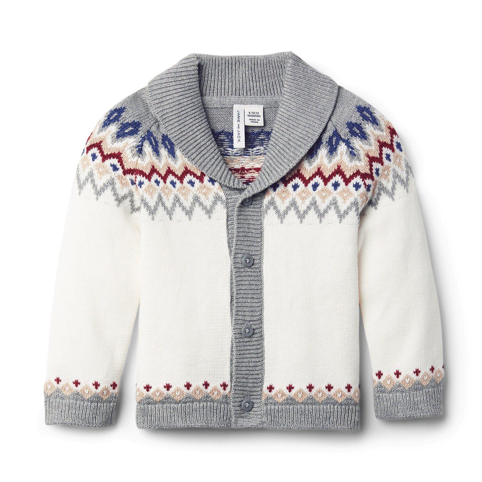 Baby Fair Isle Shawl Collar Cardigan