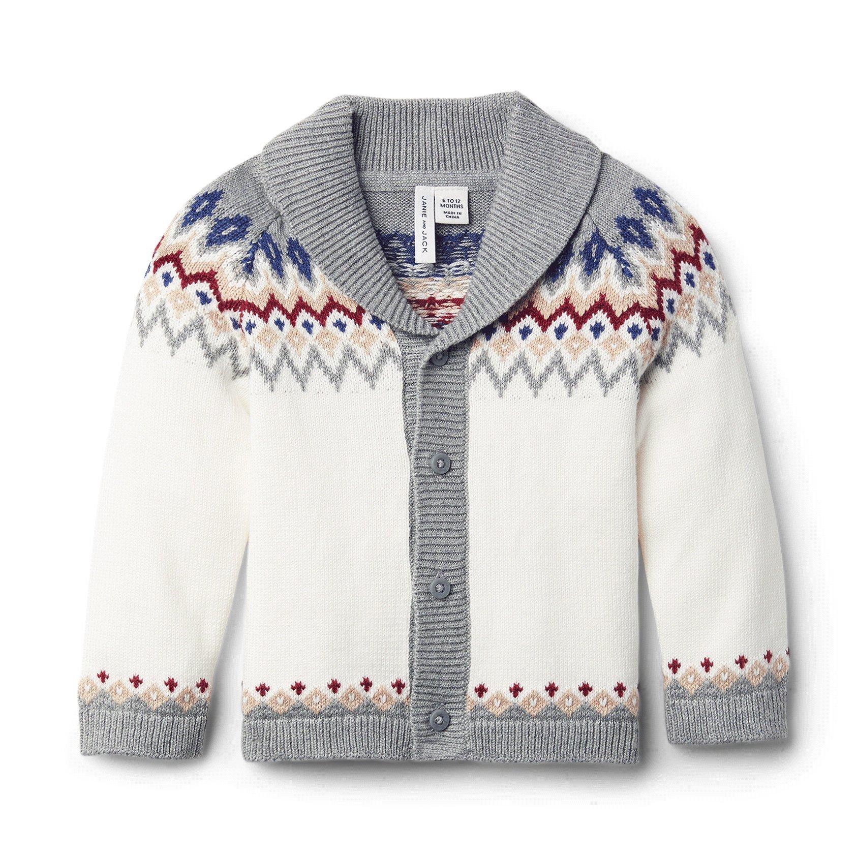 Baby Fair Isle Shawl Collar Cardigan image number 0