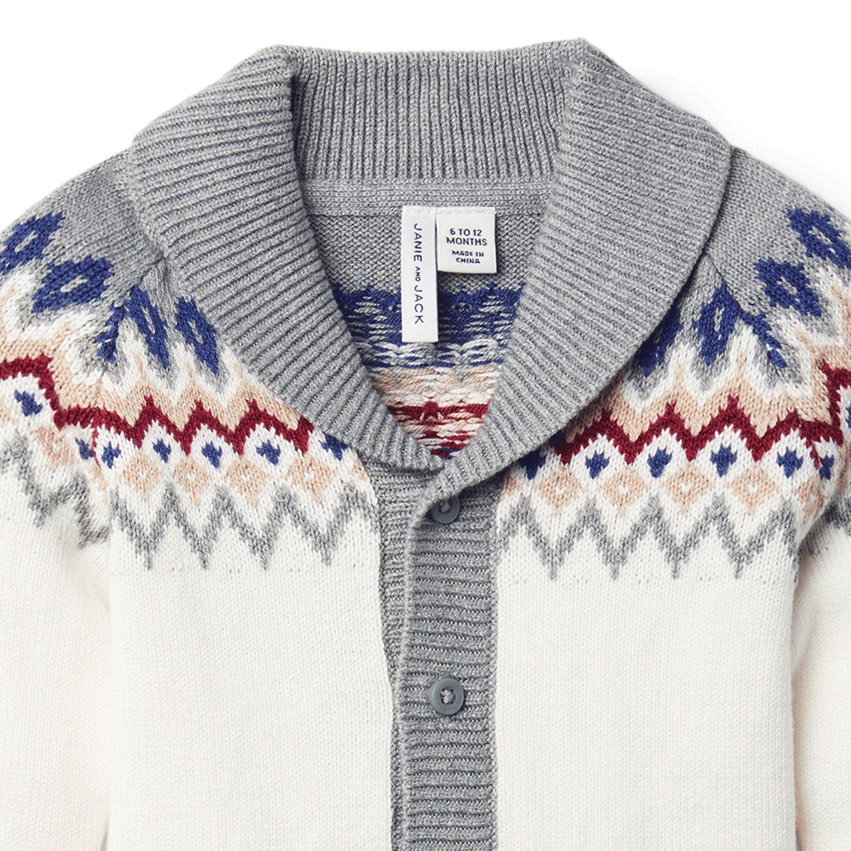 Baby Fair Isle Shawl Collar Cardigan image number 2