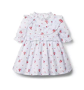 Baby Floral Ruffle Trim Dress