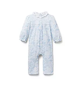 Baby Toile Pintucked 1-Piece