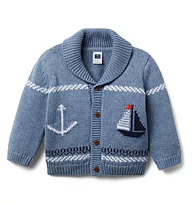 Baby Nautical Shawl Collar Cardigan