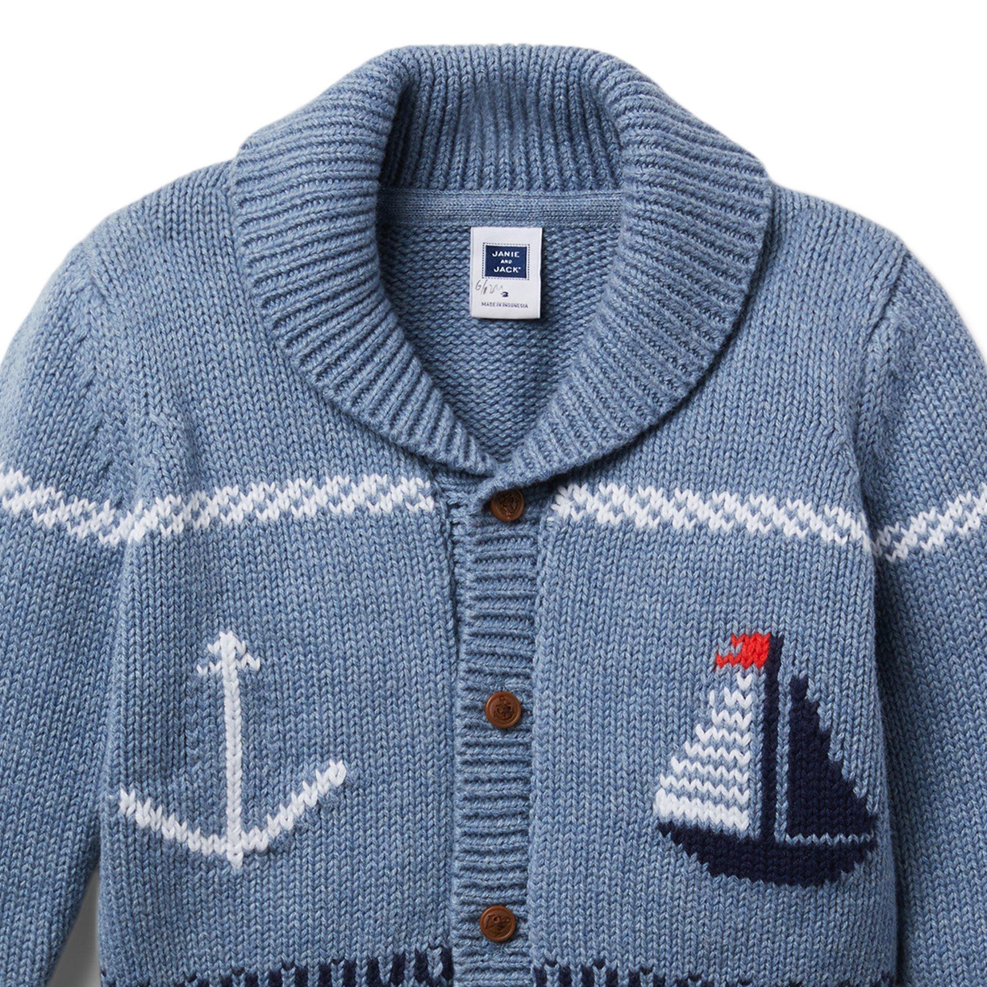Baby Nautical Shawl Collar Cardigan image number 2
