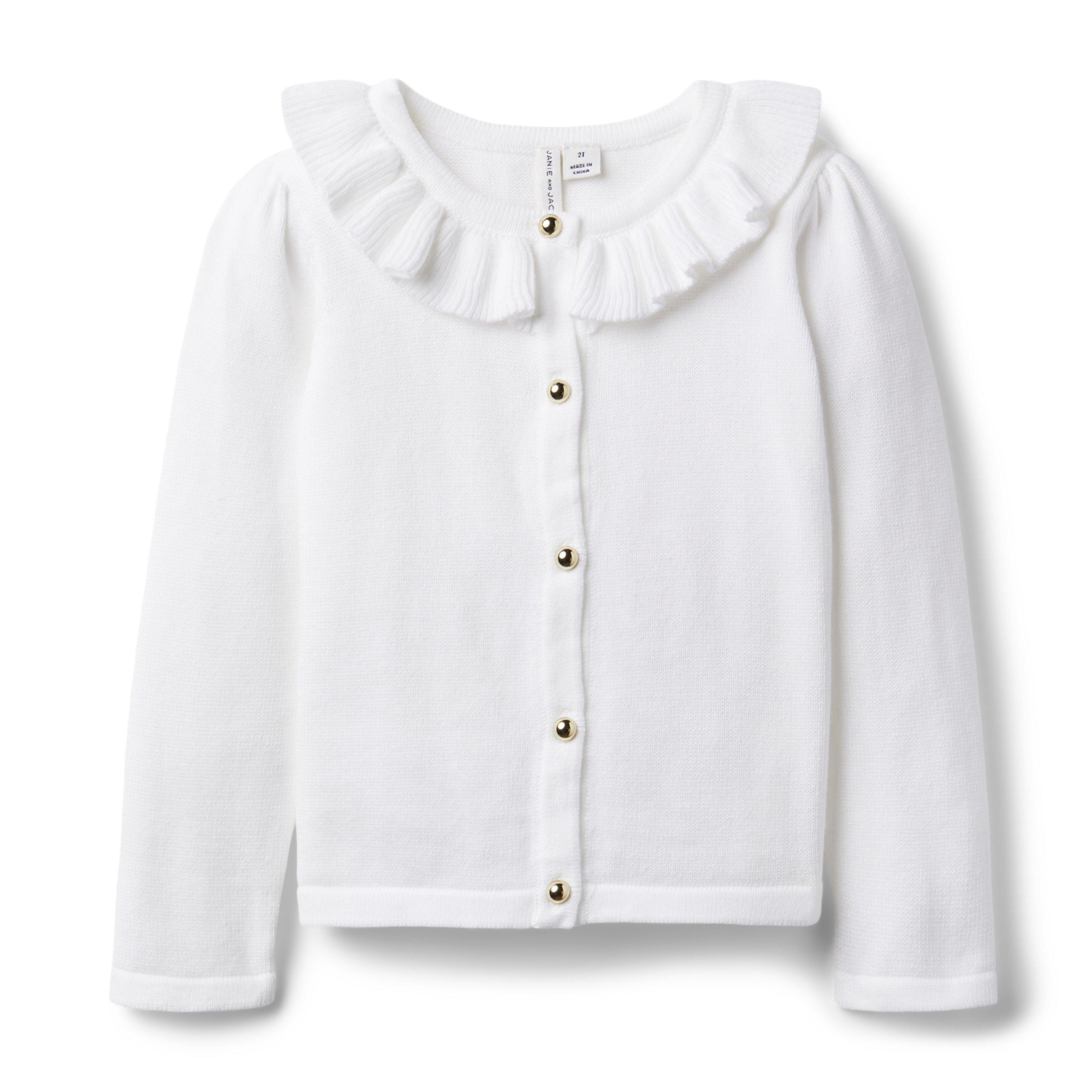 Ruffle Collar Cardigan