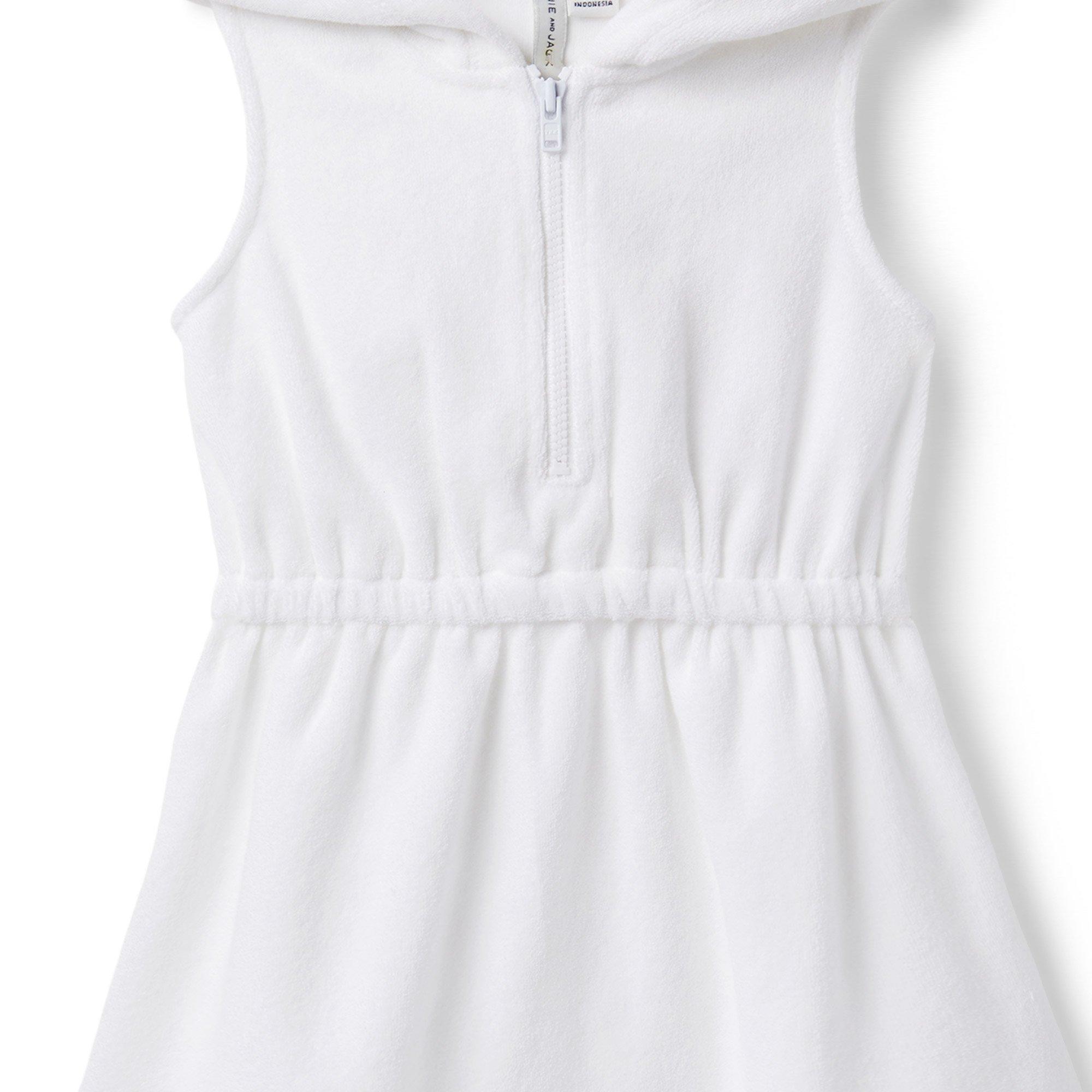 Hooded Ruffle Hem Terry Cover-Up image number 3