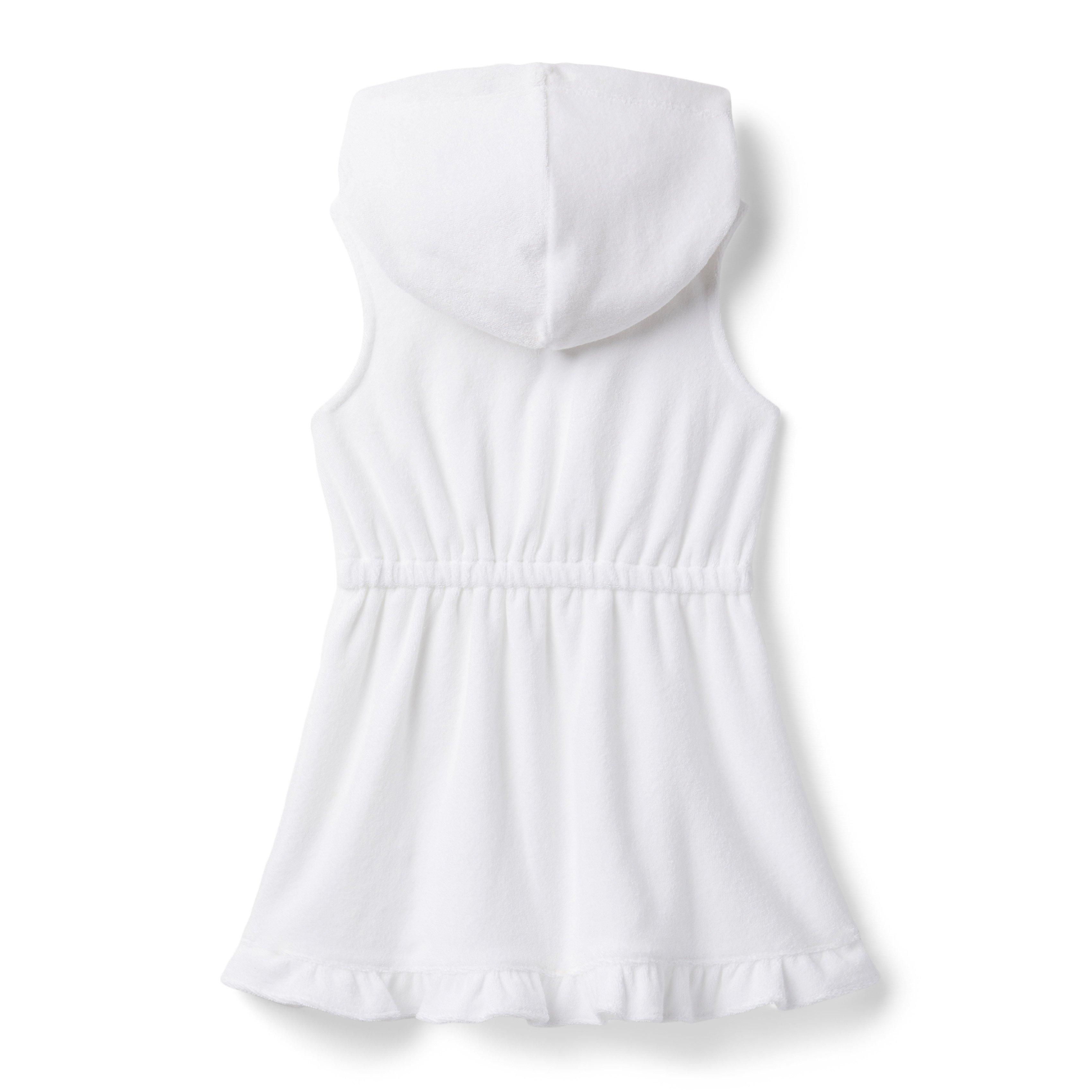 Hooded Ruffle Hem Terry Cover-Up image number 2
