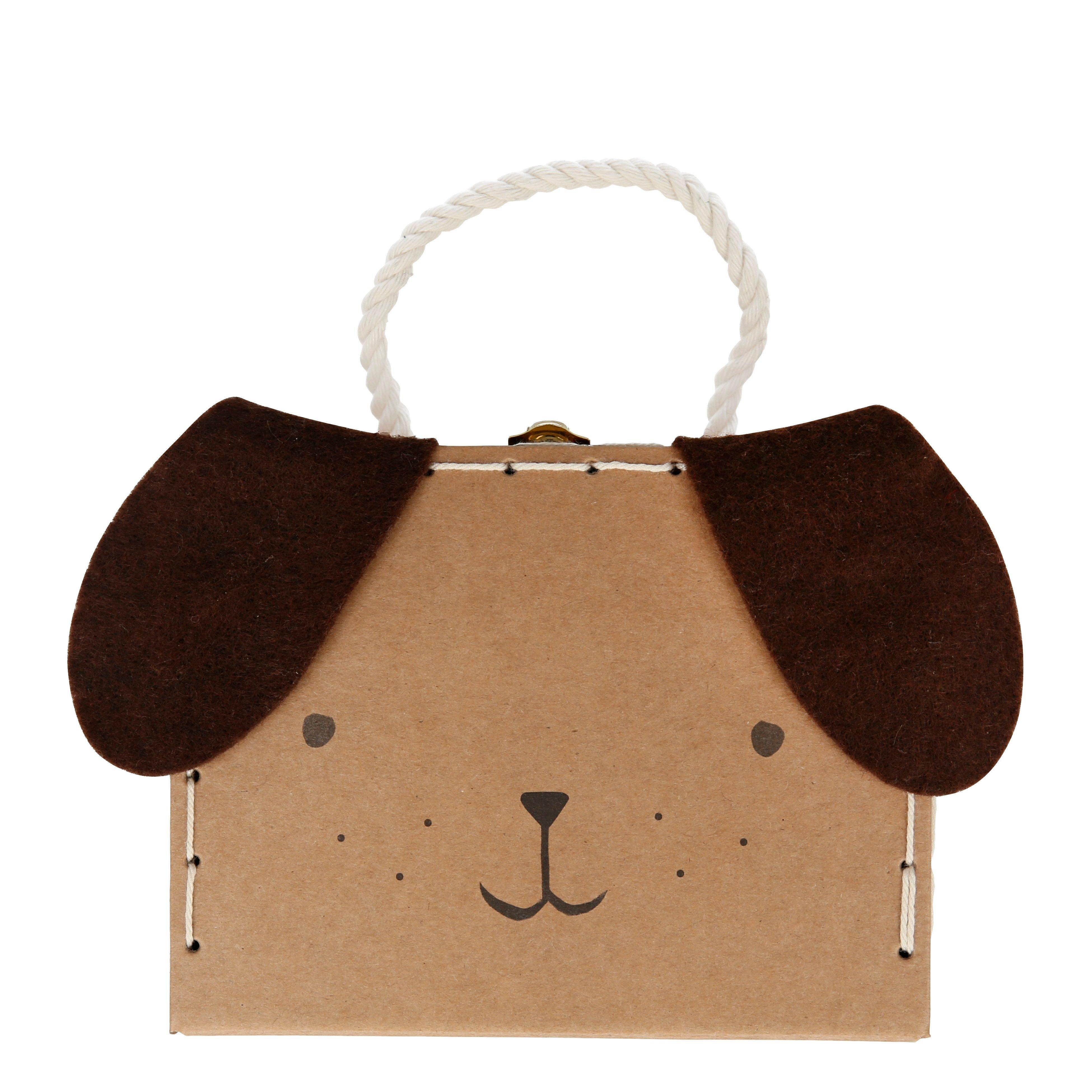 Meri Meri Stripy Puppy Mini Suitcase Doll image number 2