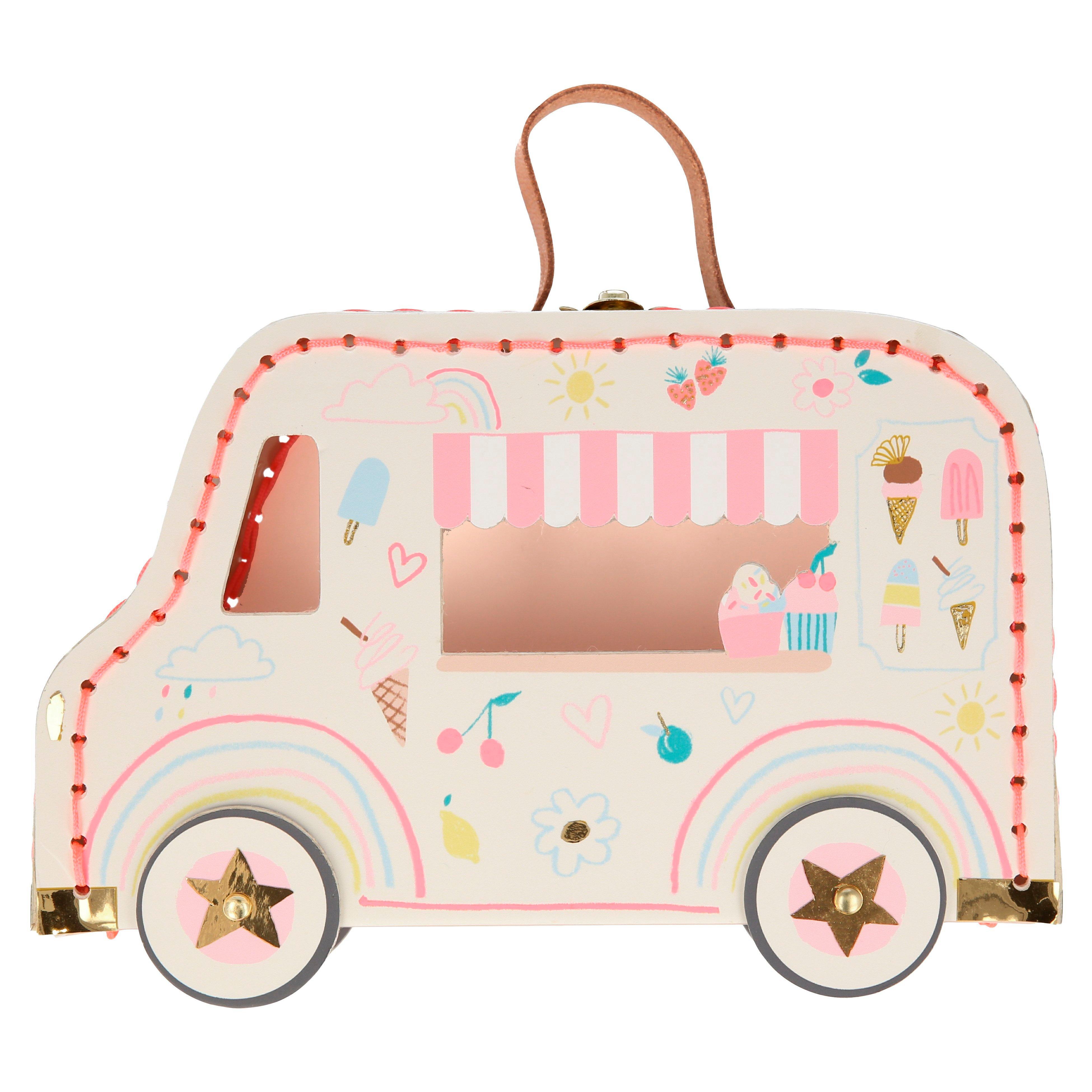 Meri Meri Ice Cream Van Bunny Mini Suitcase Doll image number 2