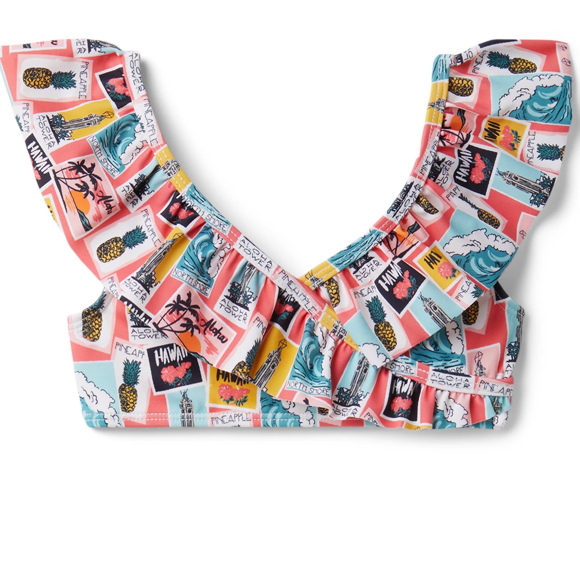 Postcard Ruffle Swimsuit image number 2