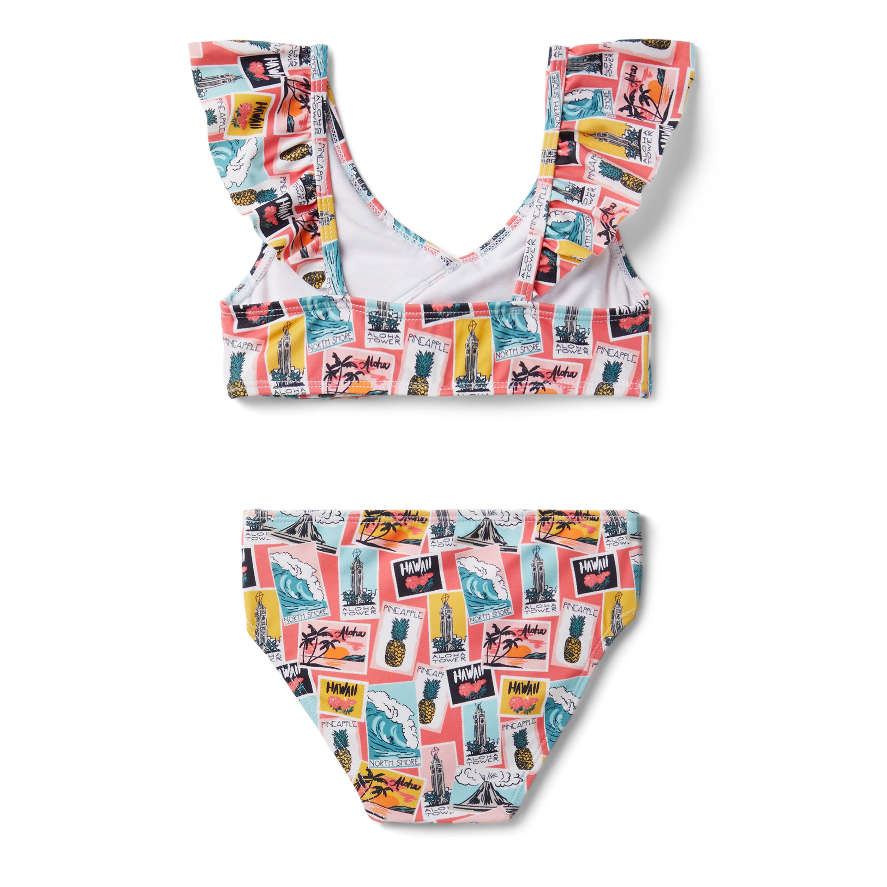 Postcard Ruffle Swimsuit image number 1