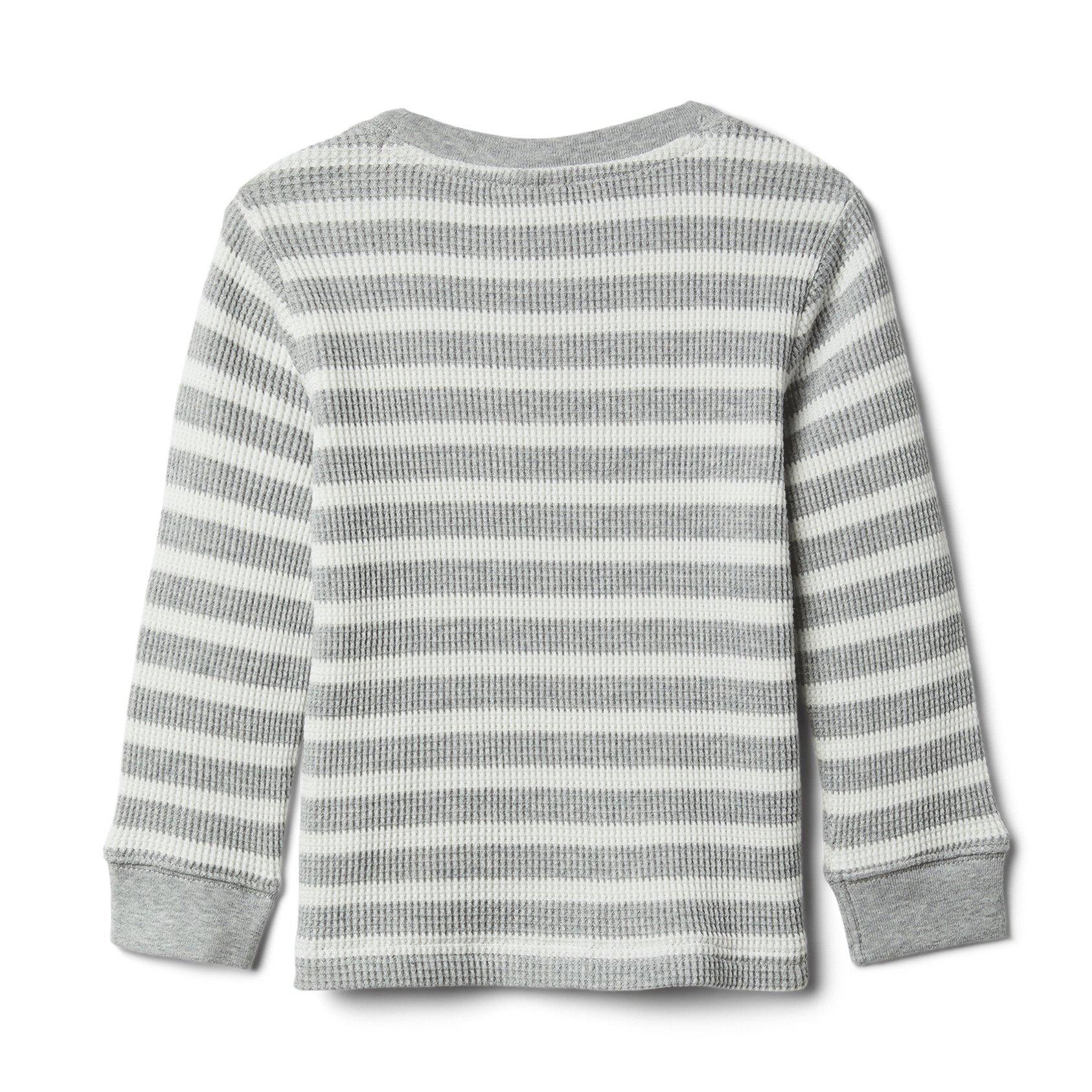Striped Waffle Crewneck Shirt image number 2