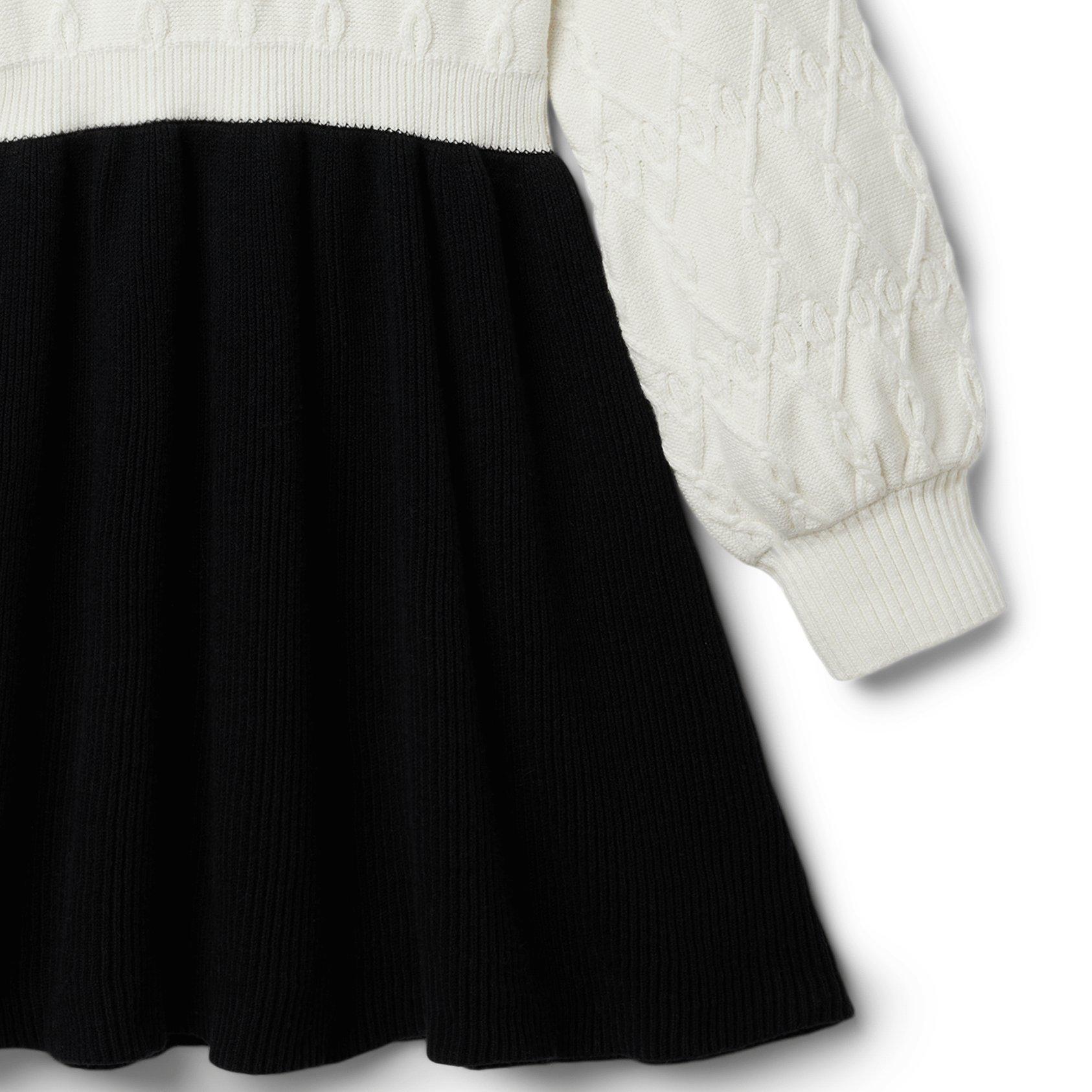 Contrast Textured Sweater Dress image number 1