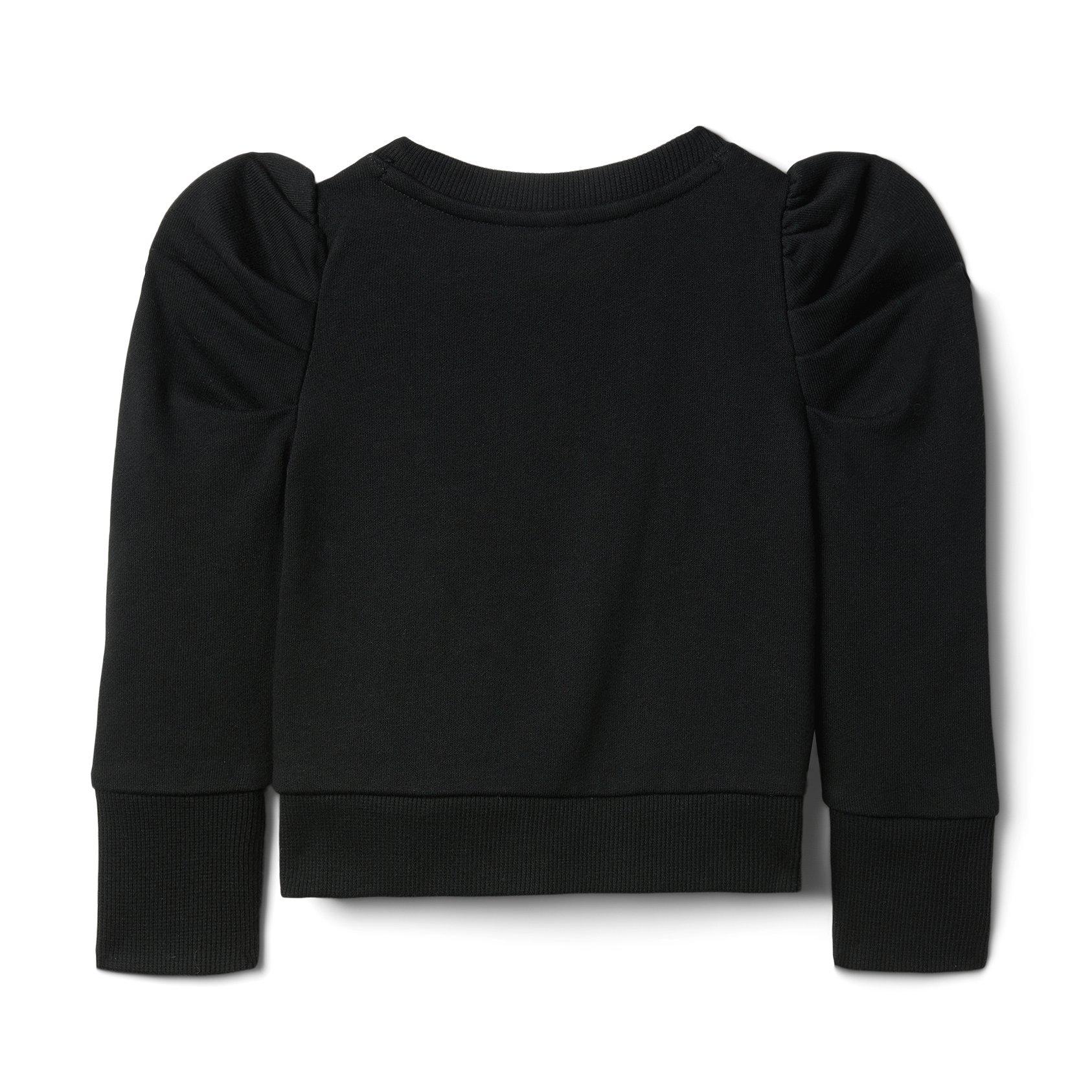 Flower Applique Puff Sleeve Sweatshirt image number 2