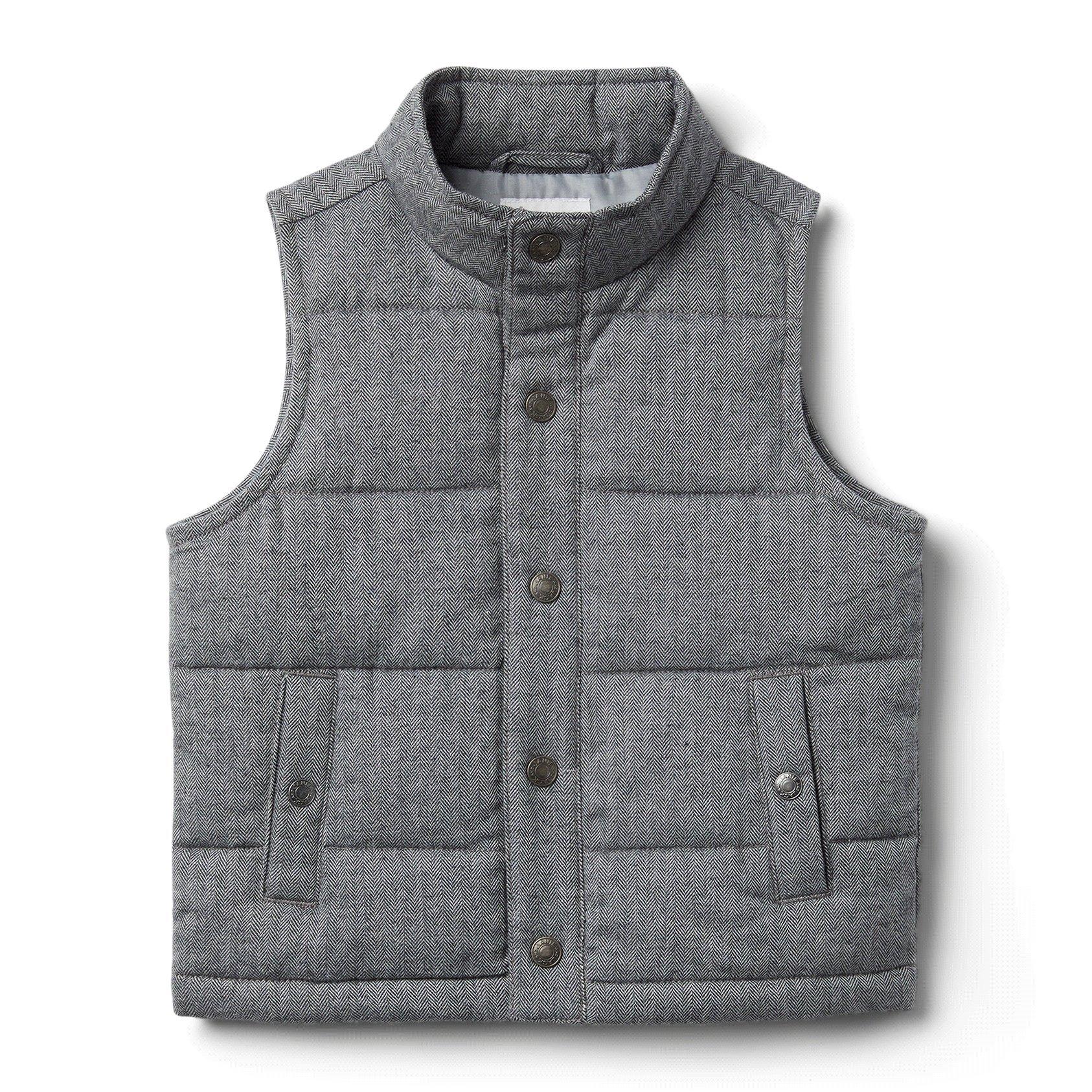 Herringbone Puffer Vest image number 0