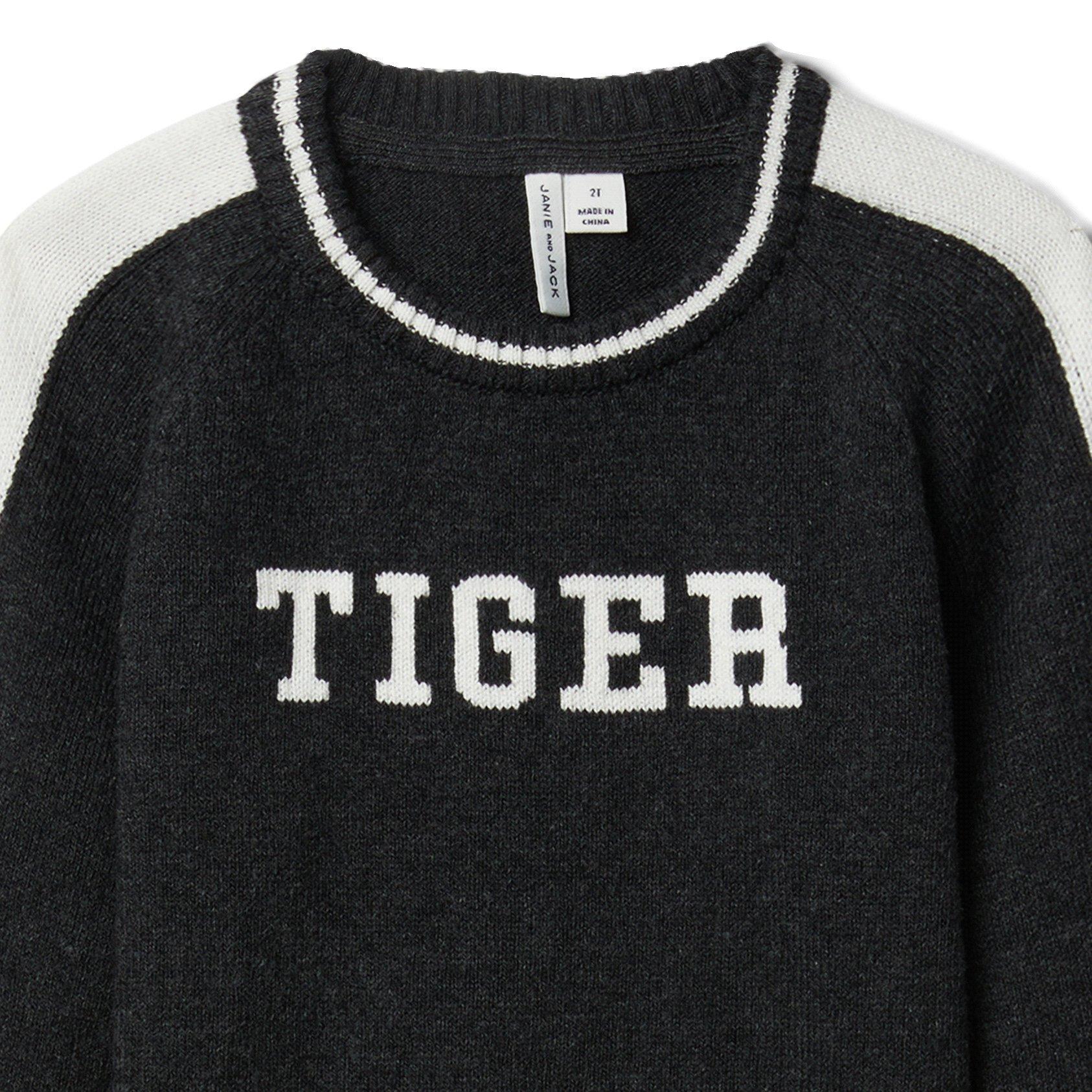 Tiger Raglan Sleeve Sweater image number 2