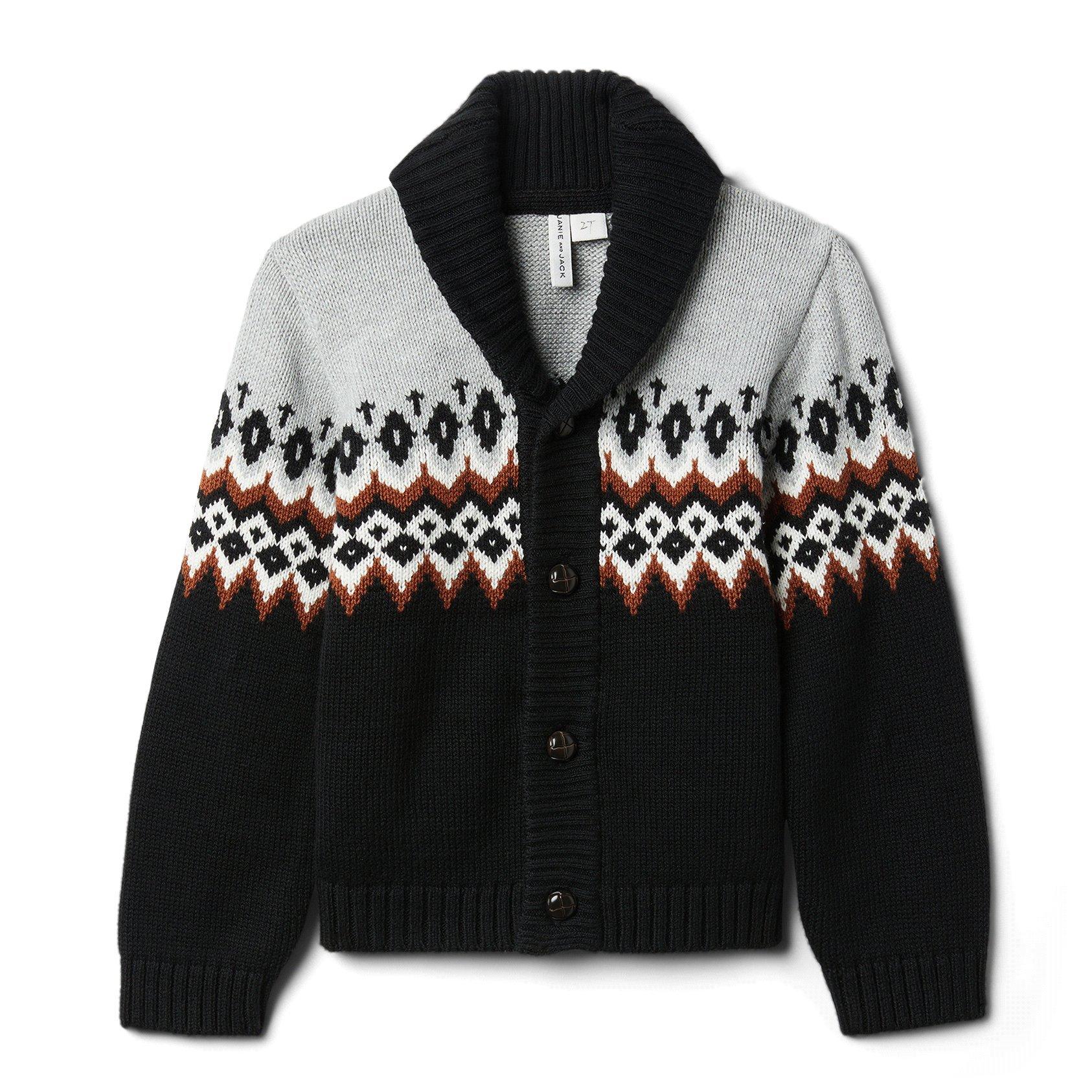 Fair Isle Shawl Collar Cardigan image number 0