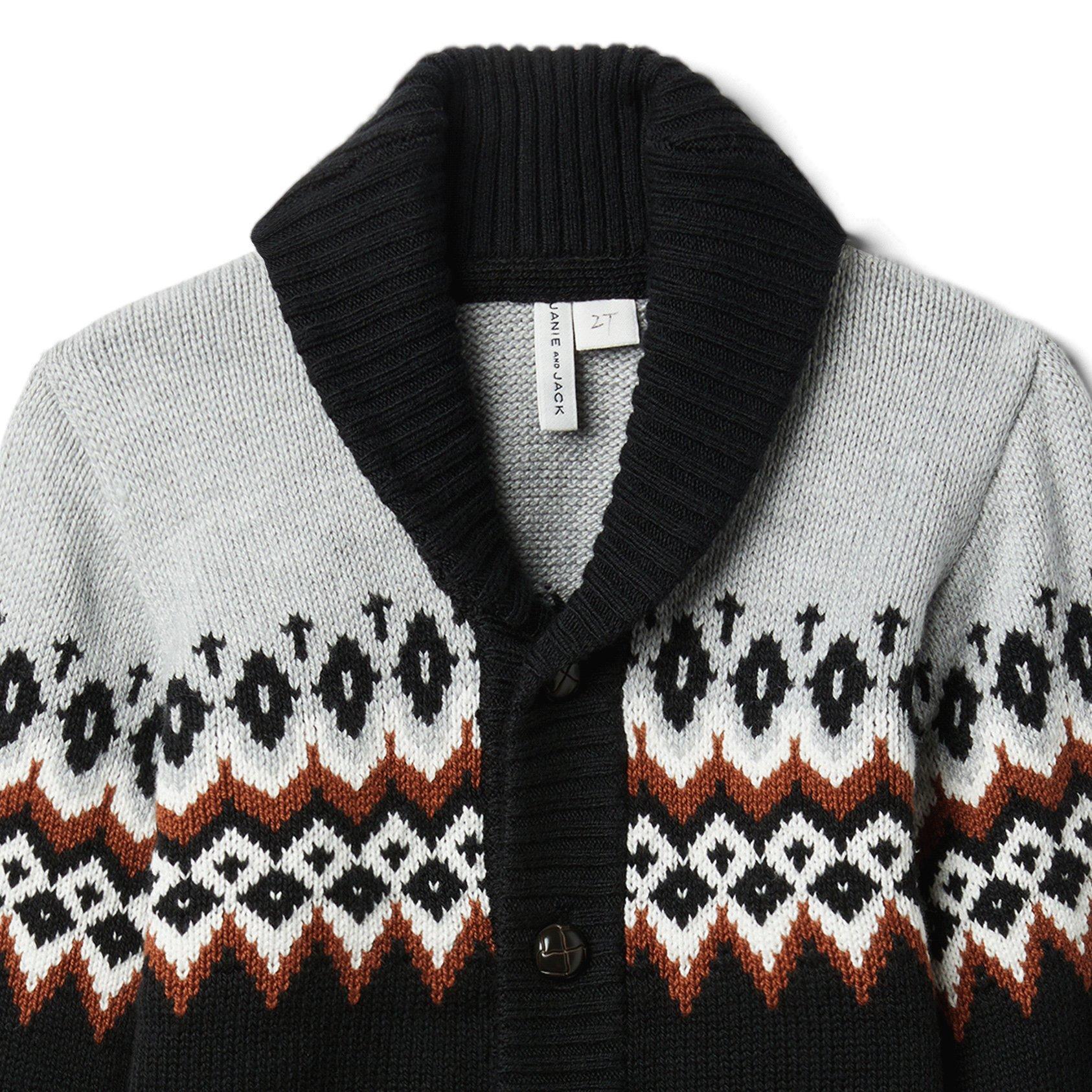 Fair Isle Shawl Collar Cardigan image number 1