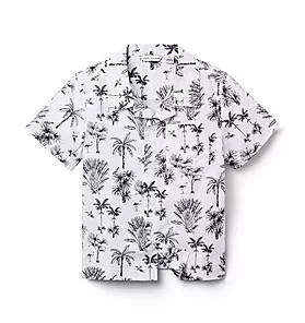 Palm Toile Poplin Shirt