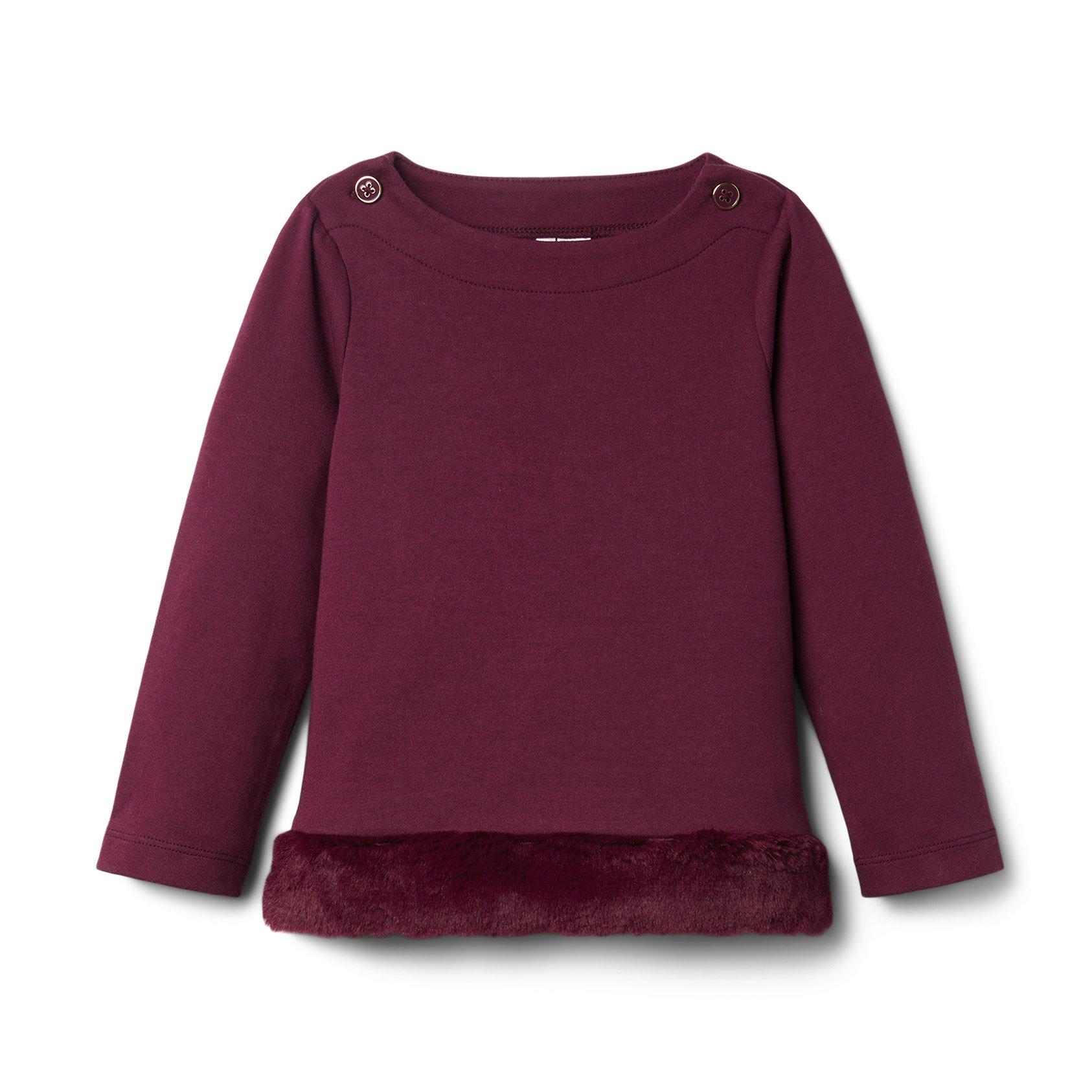 Faux Fur Trim Top image number 0