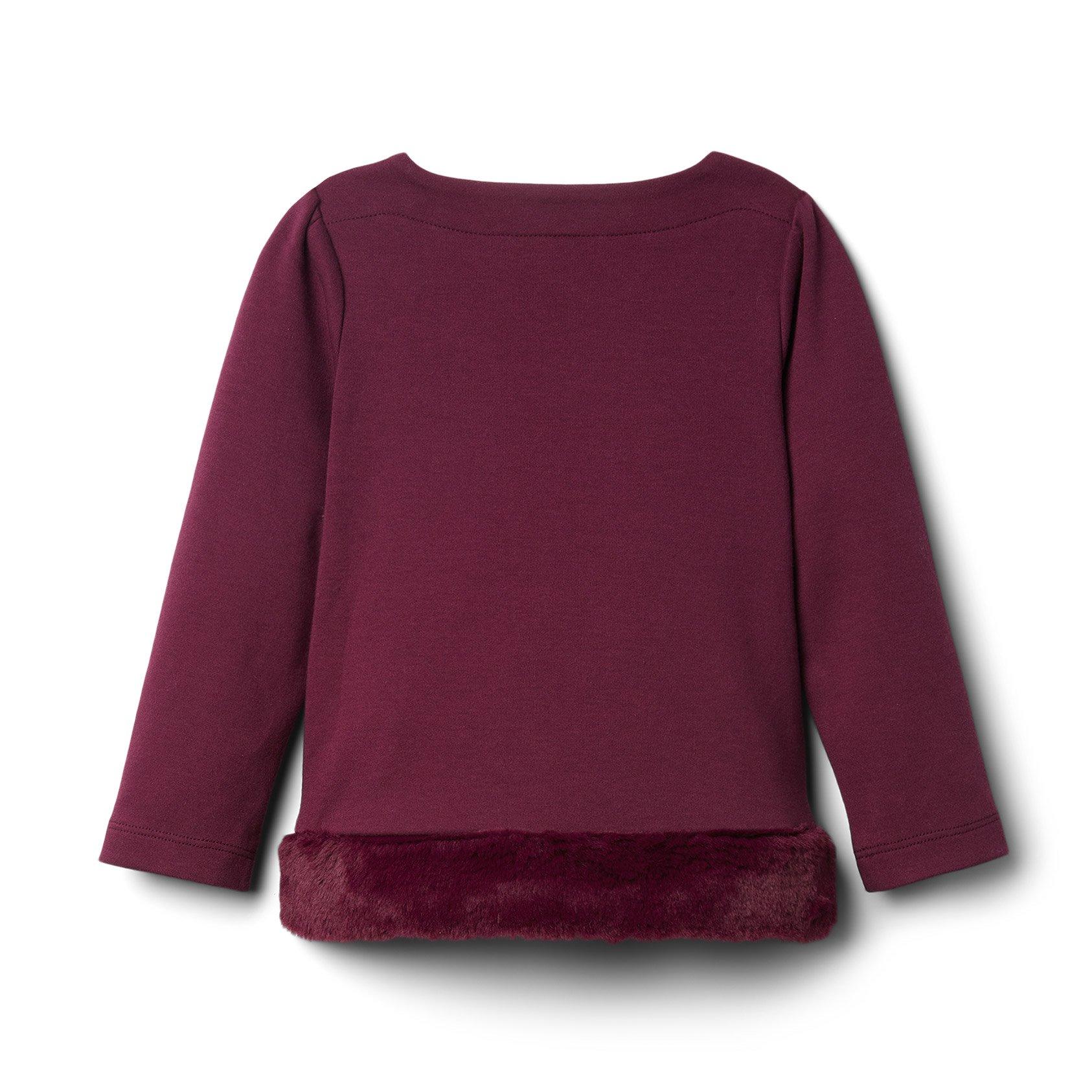 Faux Fur Trim Top image number 1