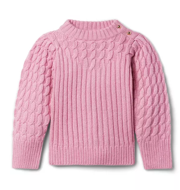 Puff Sleeve Cable Knit Sweater