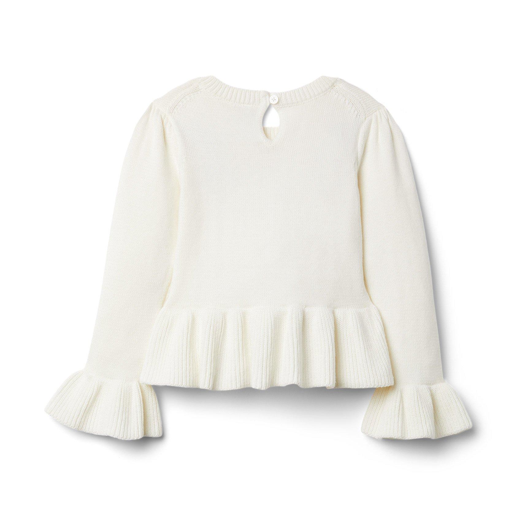 Floral Embroidered Peplum Sweater  image number 1
