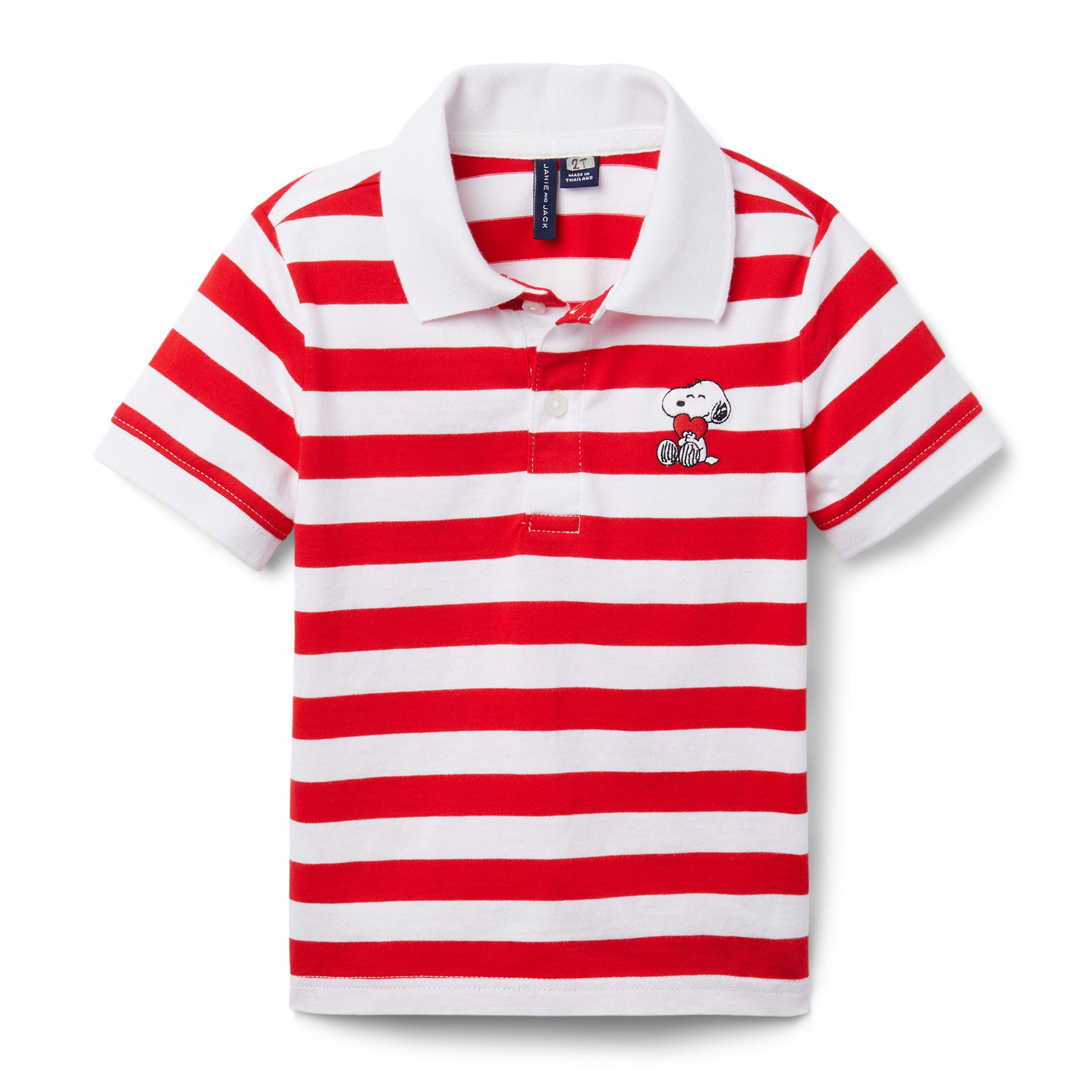 PEANUTS™ Striped Snoopy Polo image number 0
