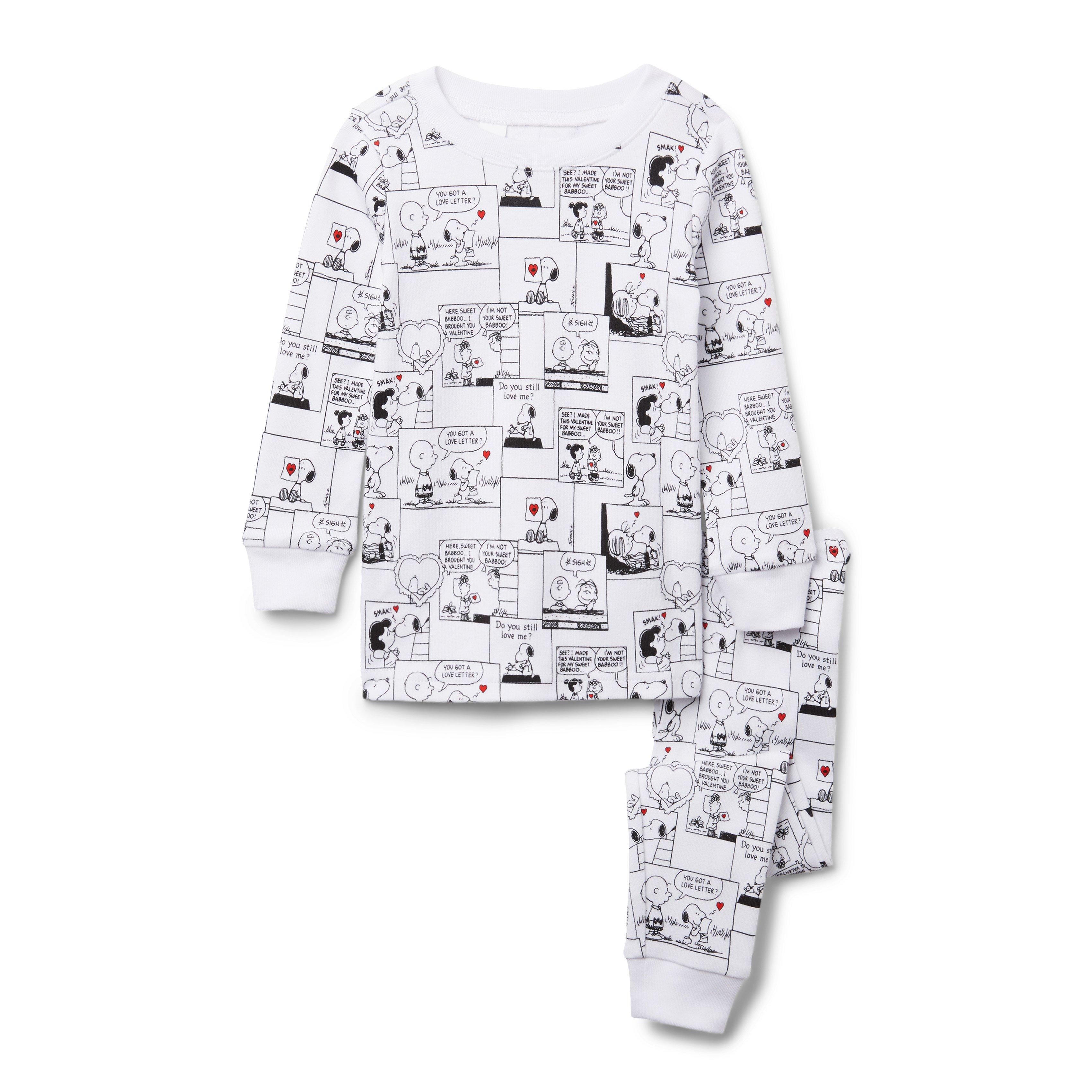 Boy White Snoopy Print PEANUTS™ Snoopy Pajama Set by Janie and Jack