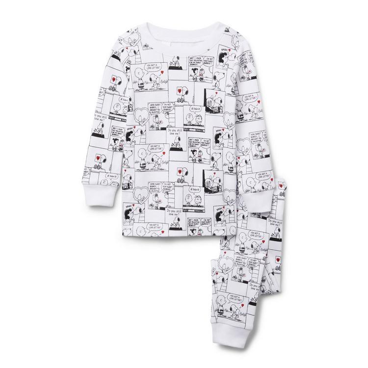 Boy White Snoopy Print PEANUTS™ Snoopy Pajama Set by Janie and Jack