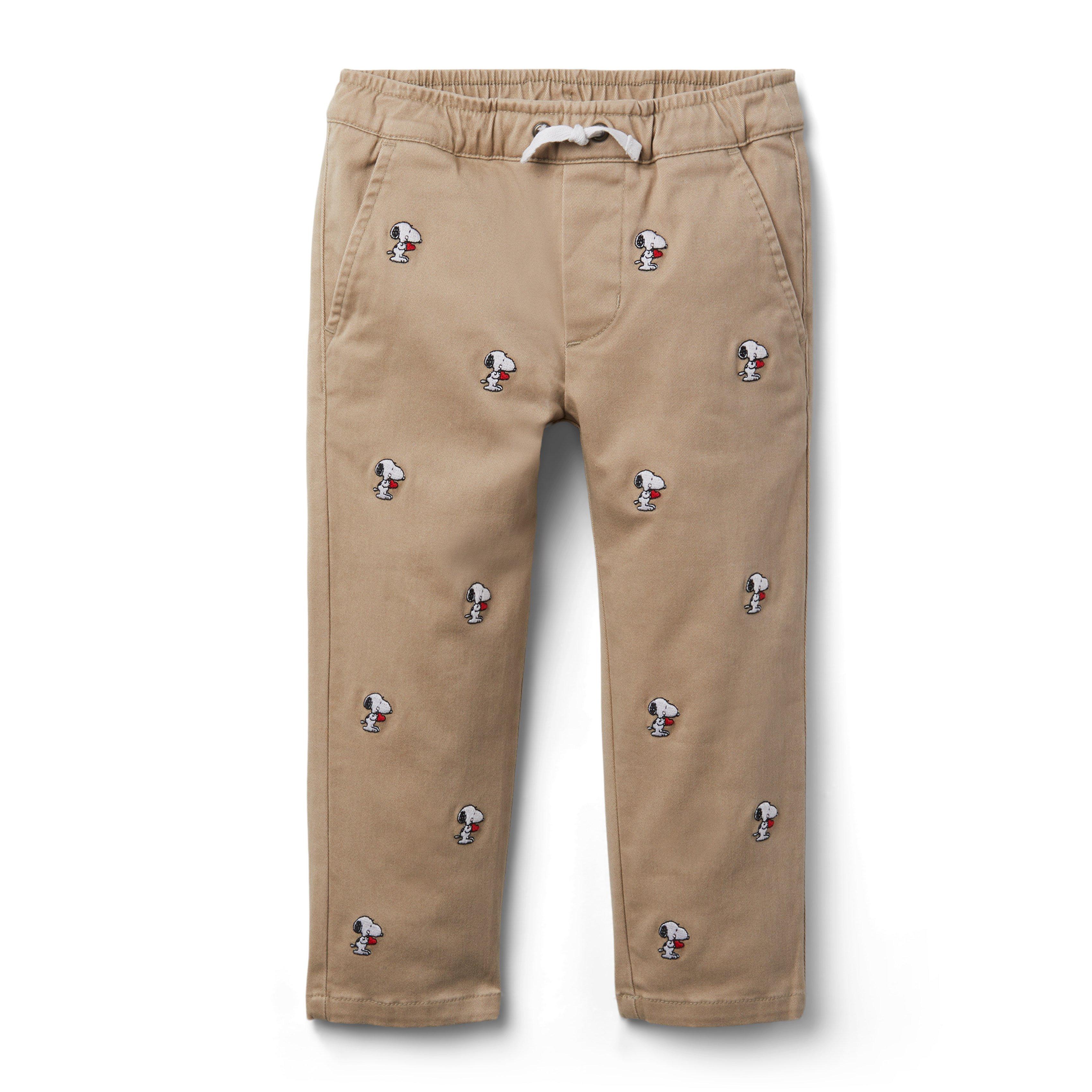 PEANUTS™ Snoopy Embroidered Twill Pant