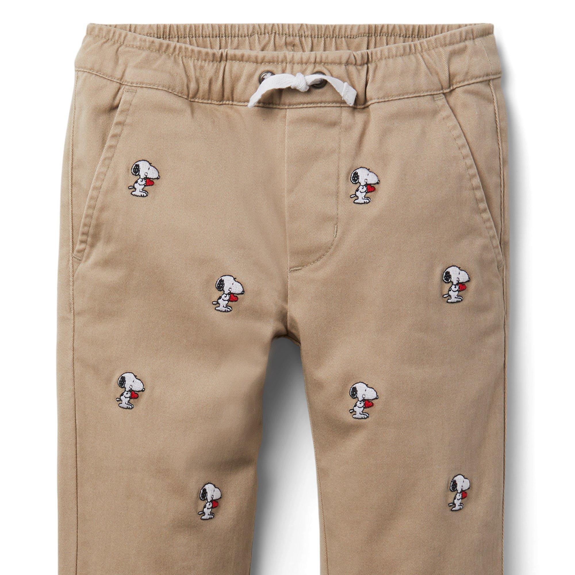 PEANUTS™ Snoopy Embroidered Twill Pant