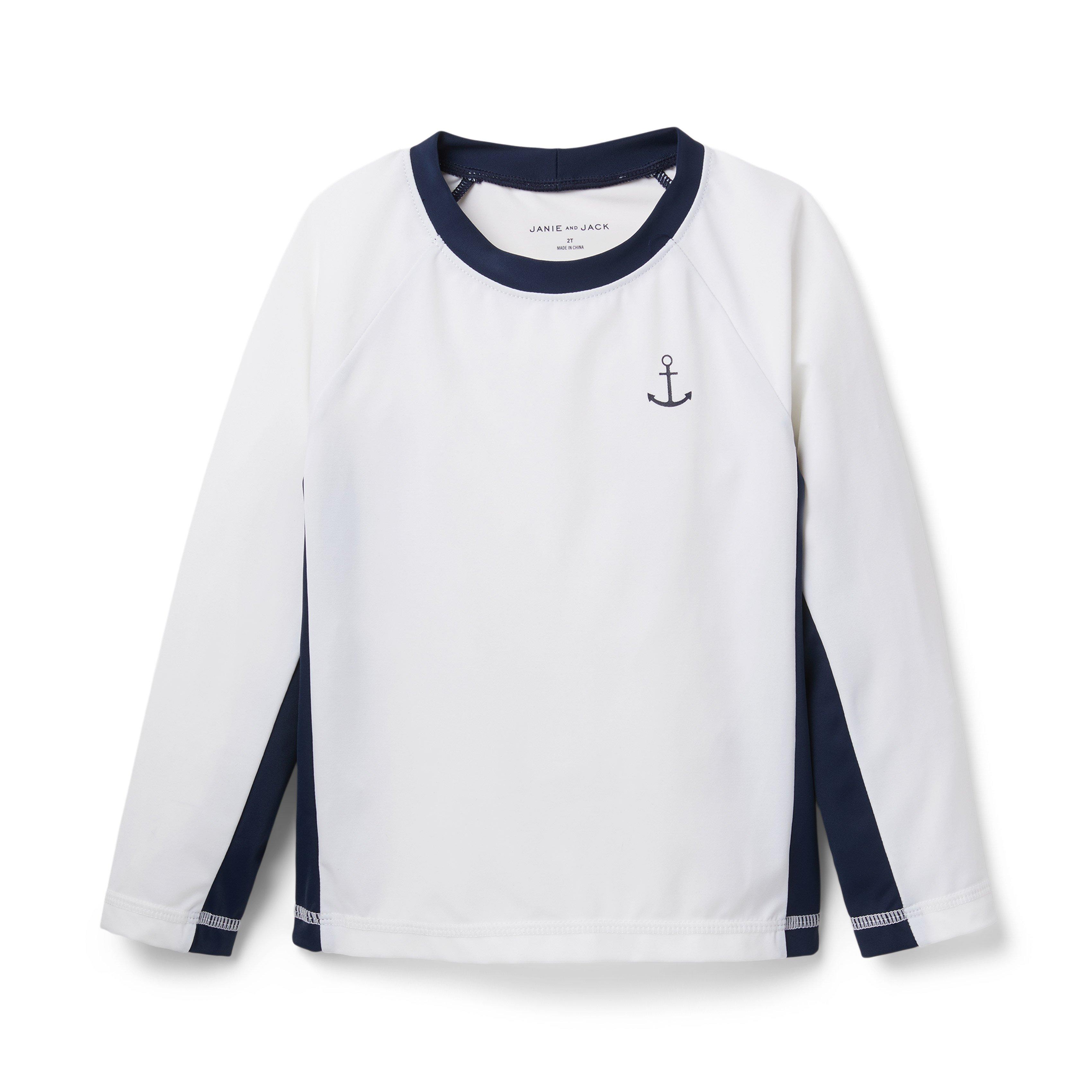Colorblocked Anchor Rash Guard image number 0